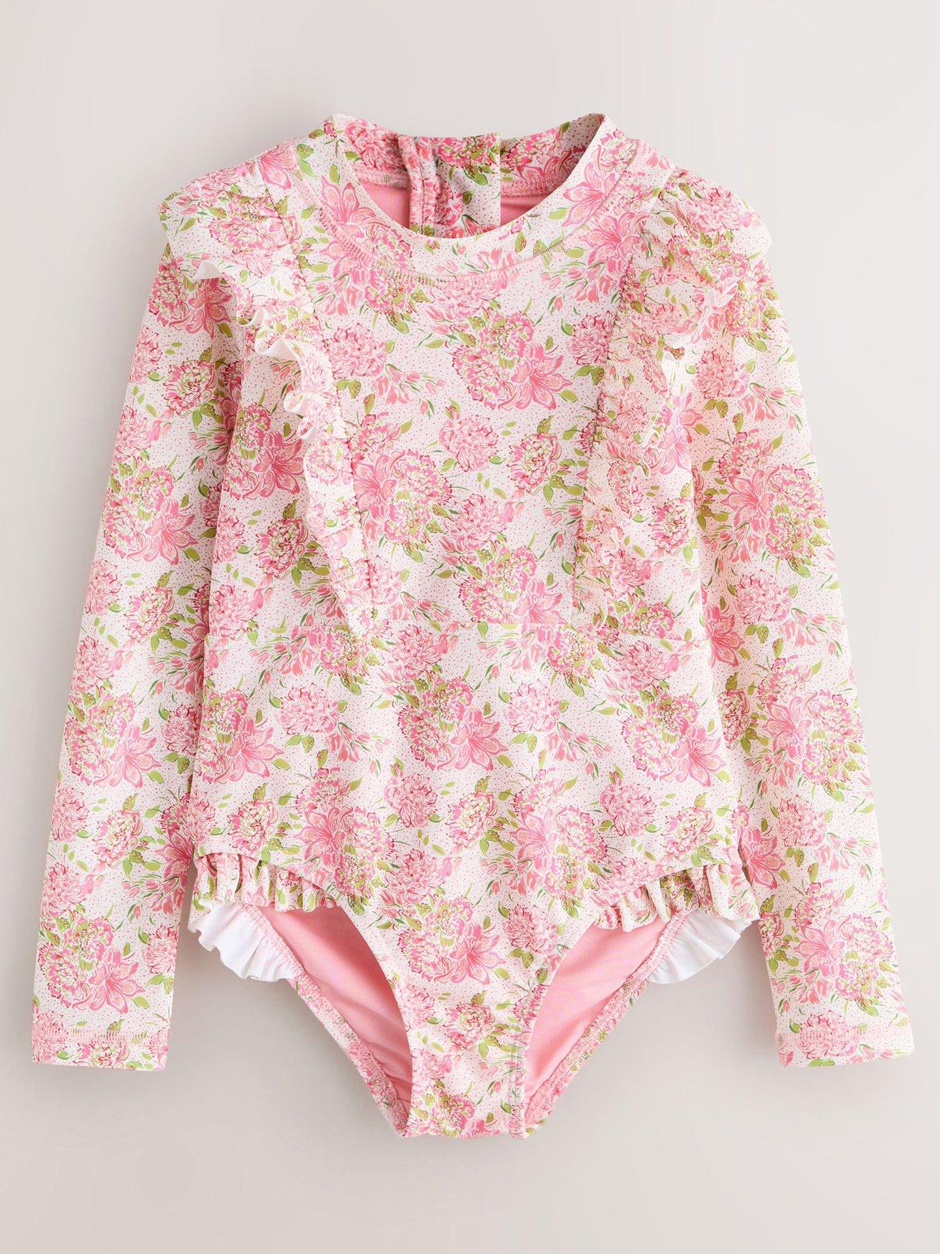 laura-ashley-older-girls-long-sleeve-floral-frill-swimsuit-pink