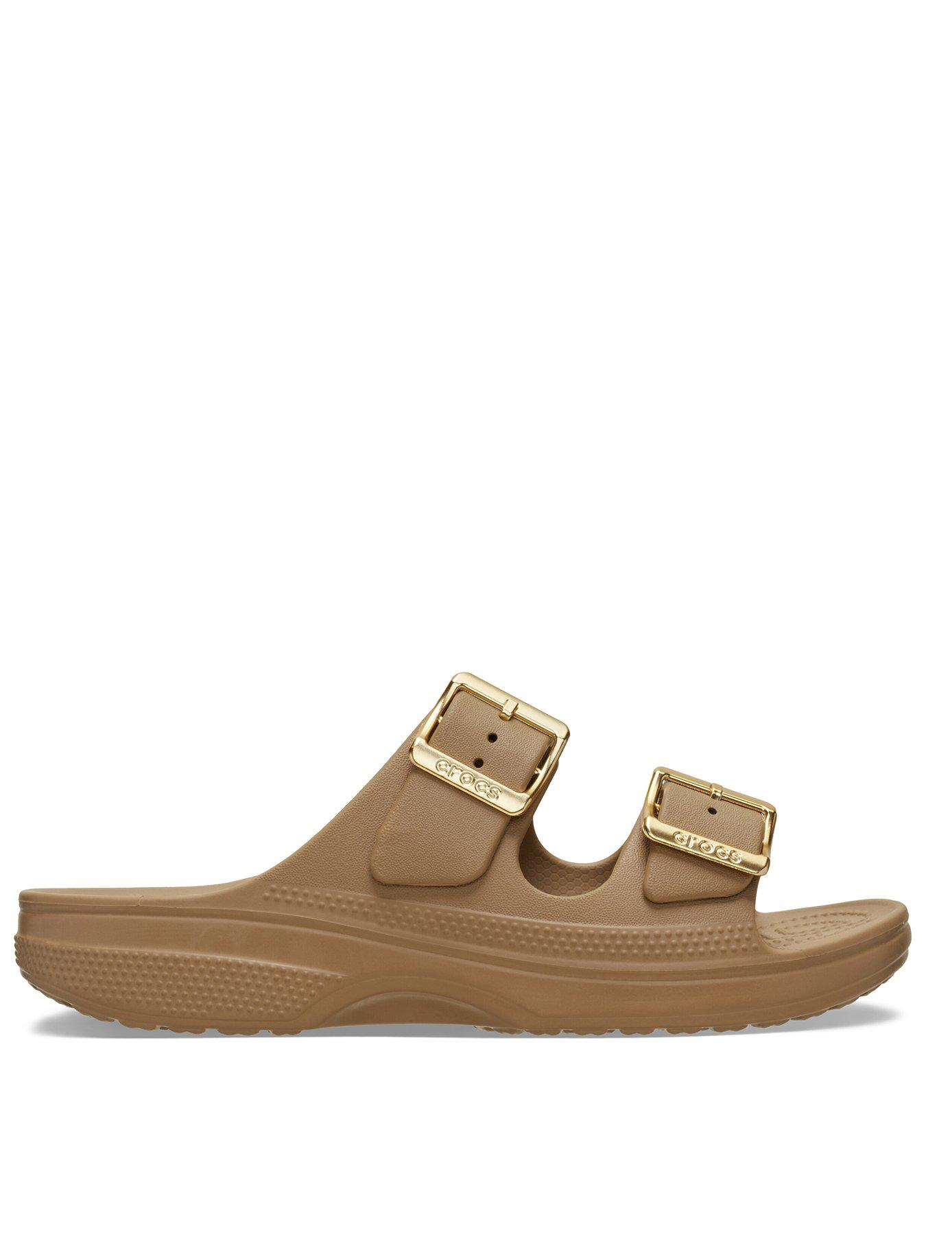 Crocs Saturday Metallic Buckle Sandal - Brown