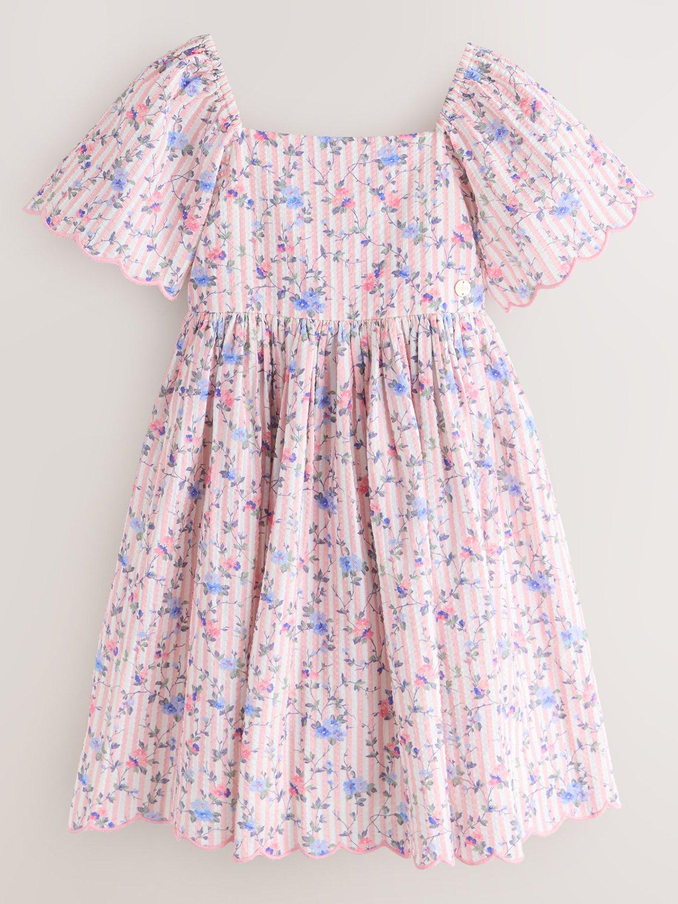 Image 2 of 7 of Laura Ashley Older Girls Stripe Floral Dress - Multi