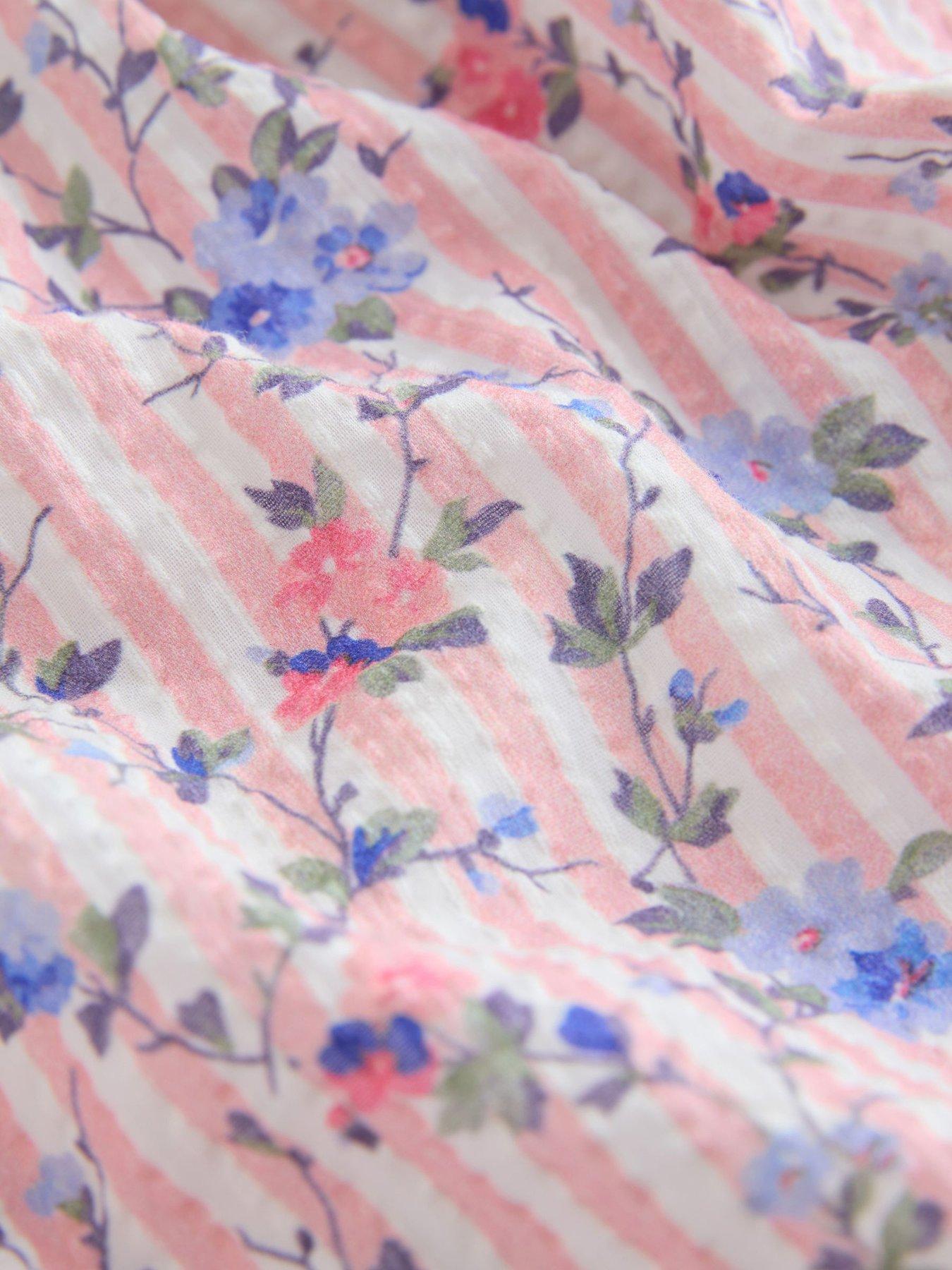 Image 4 of 7 of Laura Ashley Older Girls Stripe Floral Dress - Multi