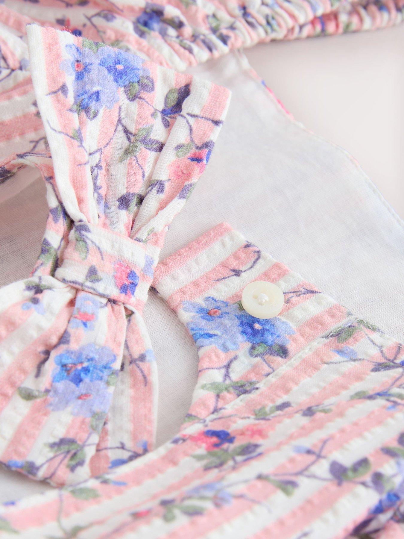 Image 5 of 7 of Laura Ashley Older Girls Stripe Floral Dress - Multi