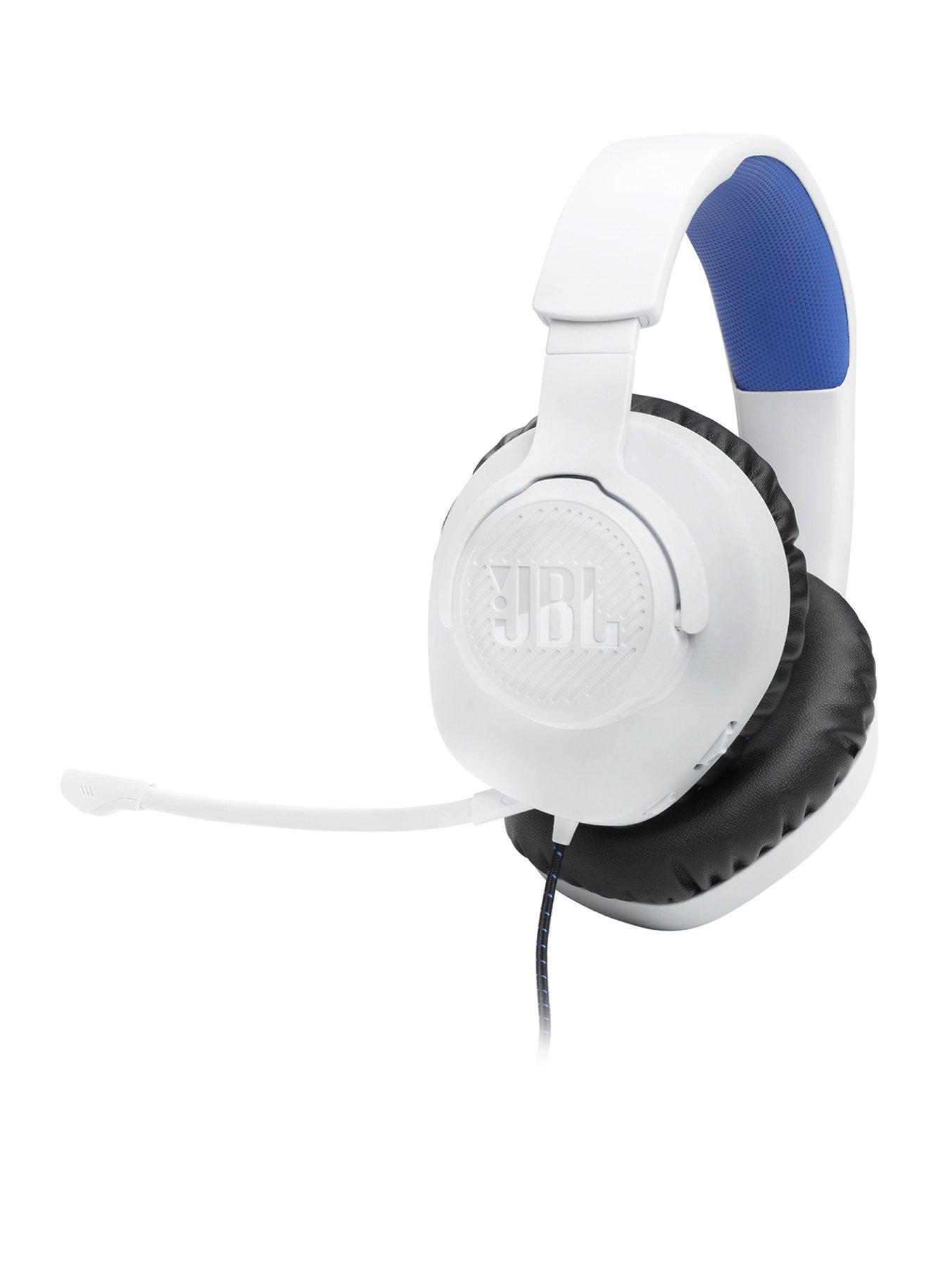 JBL Quantum 100P Gaming Headset - White/Blue