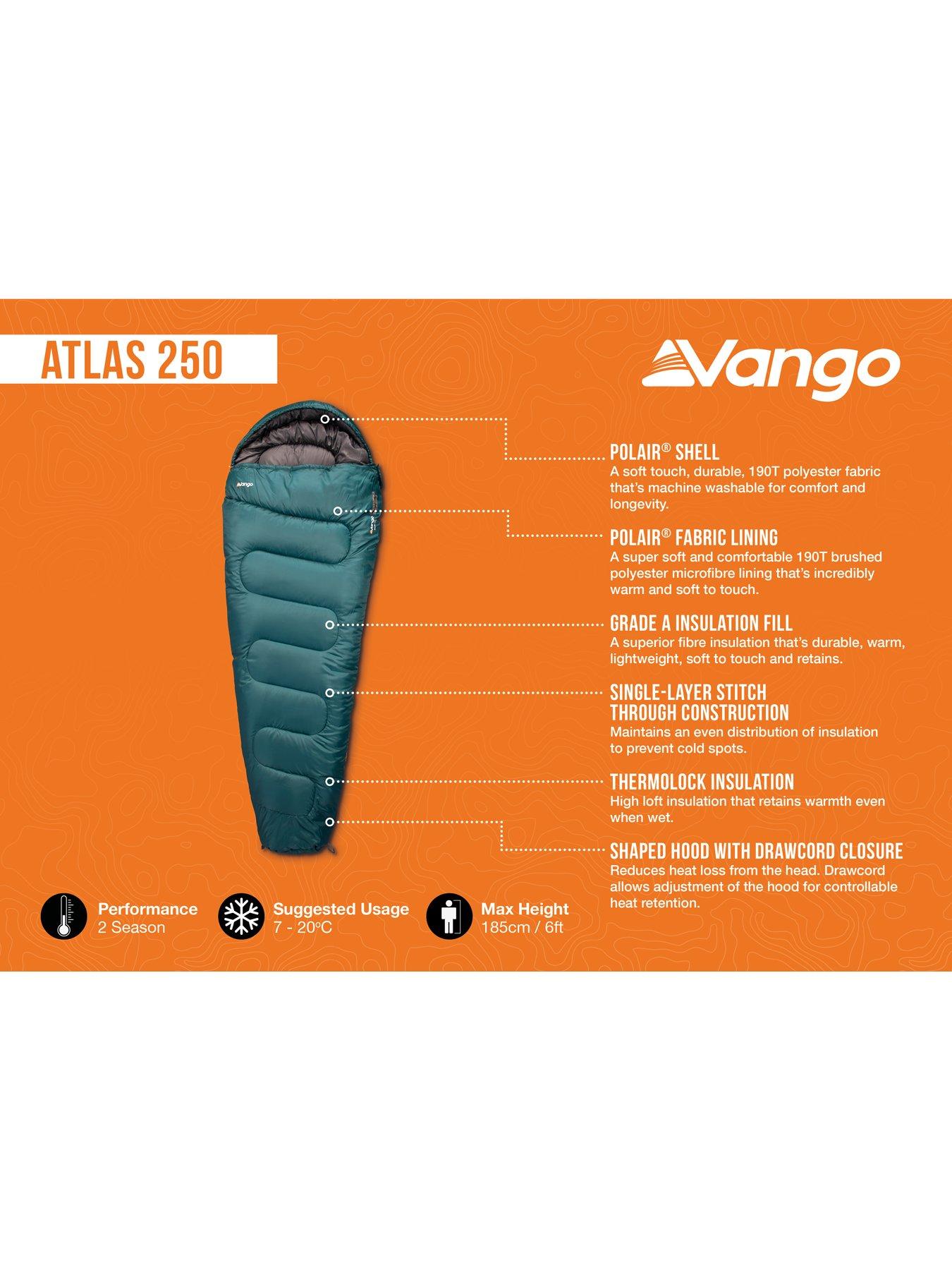 Image 2 of 5 of Vango Atlas 250 Single&nbsp;Sleeping Bag - Green