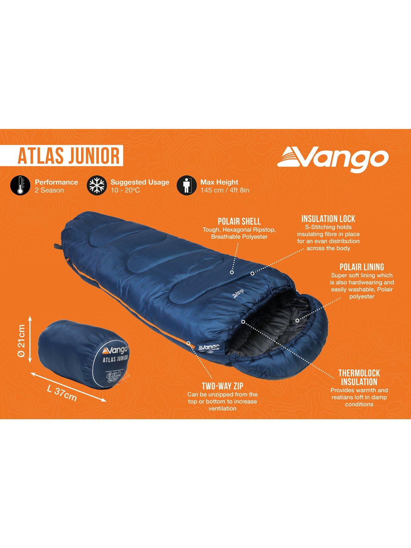 Image 2 of 6 of Vango Atlas Junior Kids Sleeping Bag&nbsp;- Navy