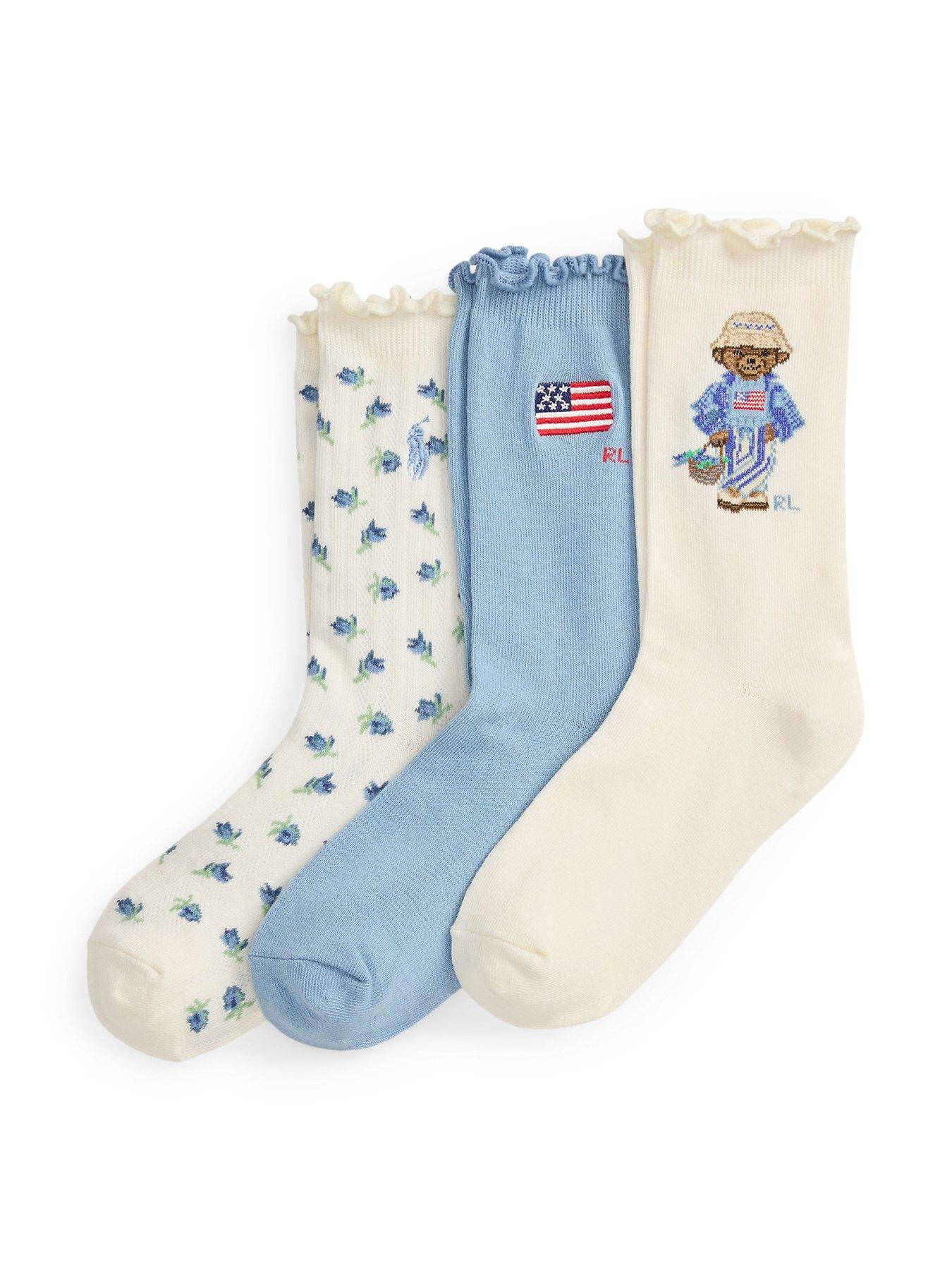 Polo Ralph Lauren Girls 3 Pack Of Socks - Multi