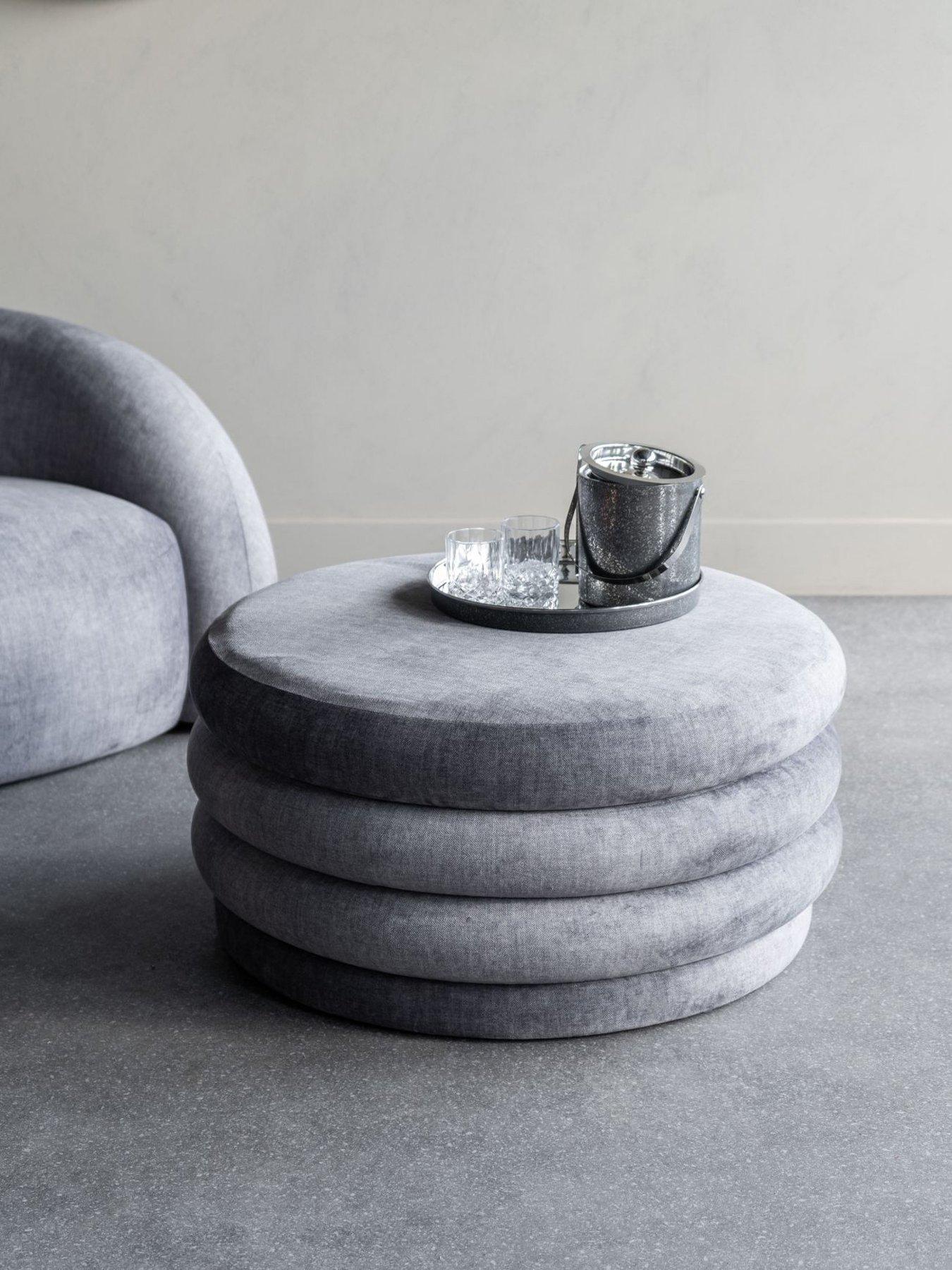 Libra Interiors Casa Storage Ottoman - Grey