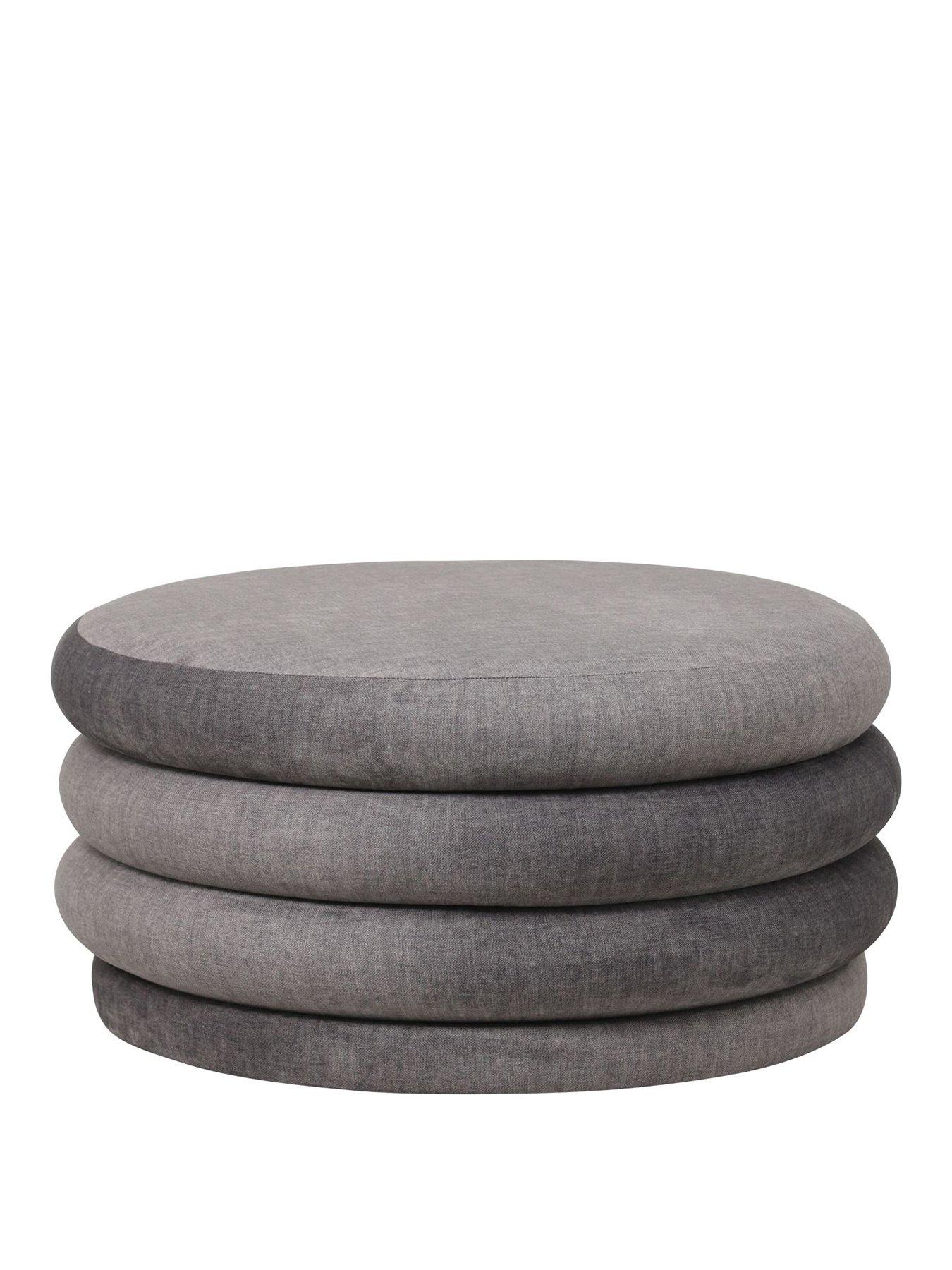 Image 2 of 3 of Libra Interiors Casa Storage Ottoman - Grey