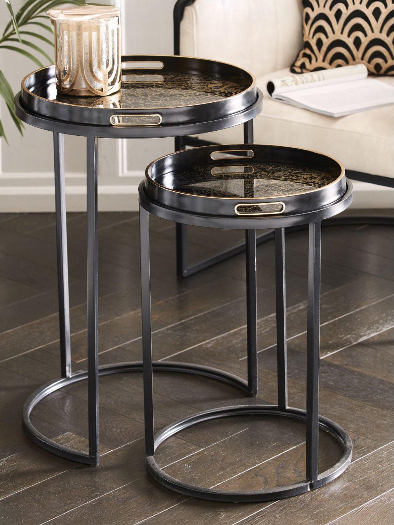 libra-interiors-coral-design-set-of-2-side-tray-tables