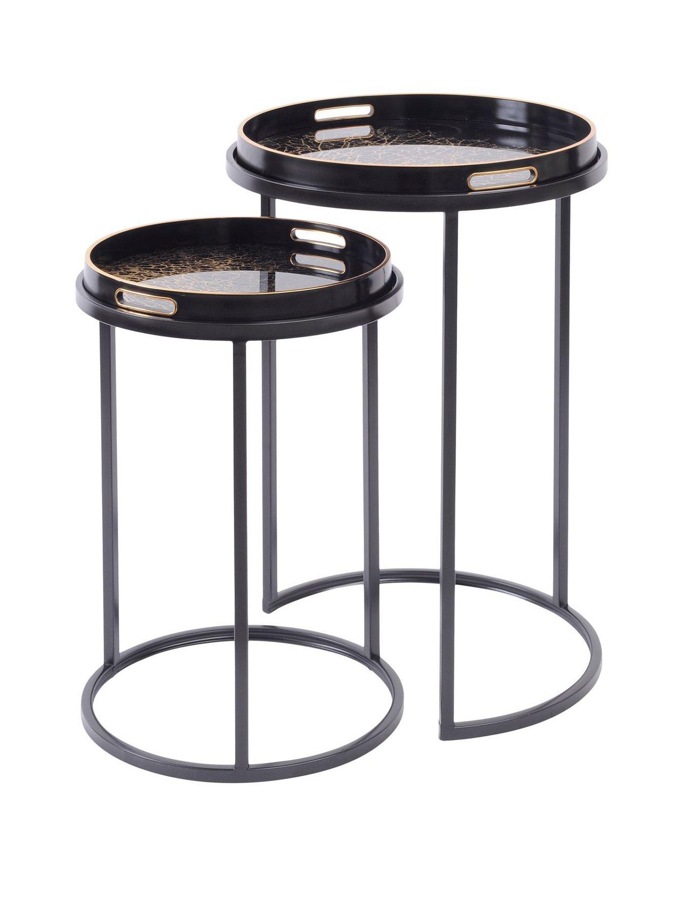 libra-interiors-coral-design-set-of-2-side-tray-tablesstillFront