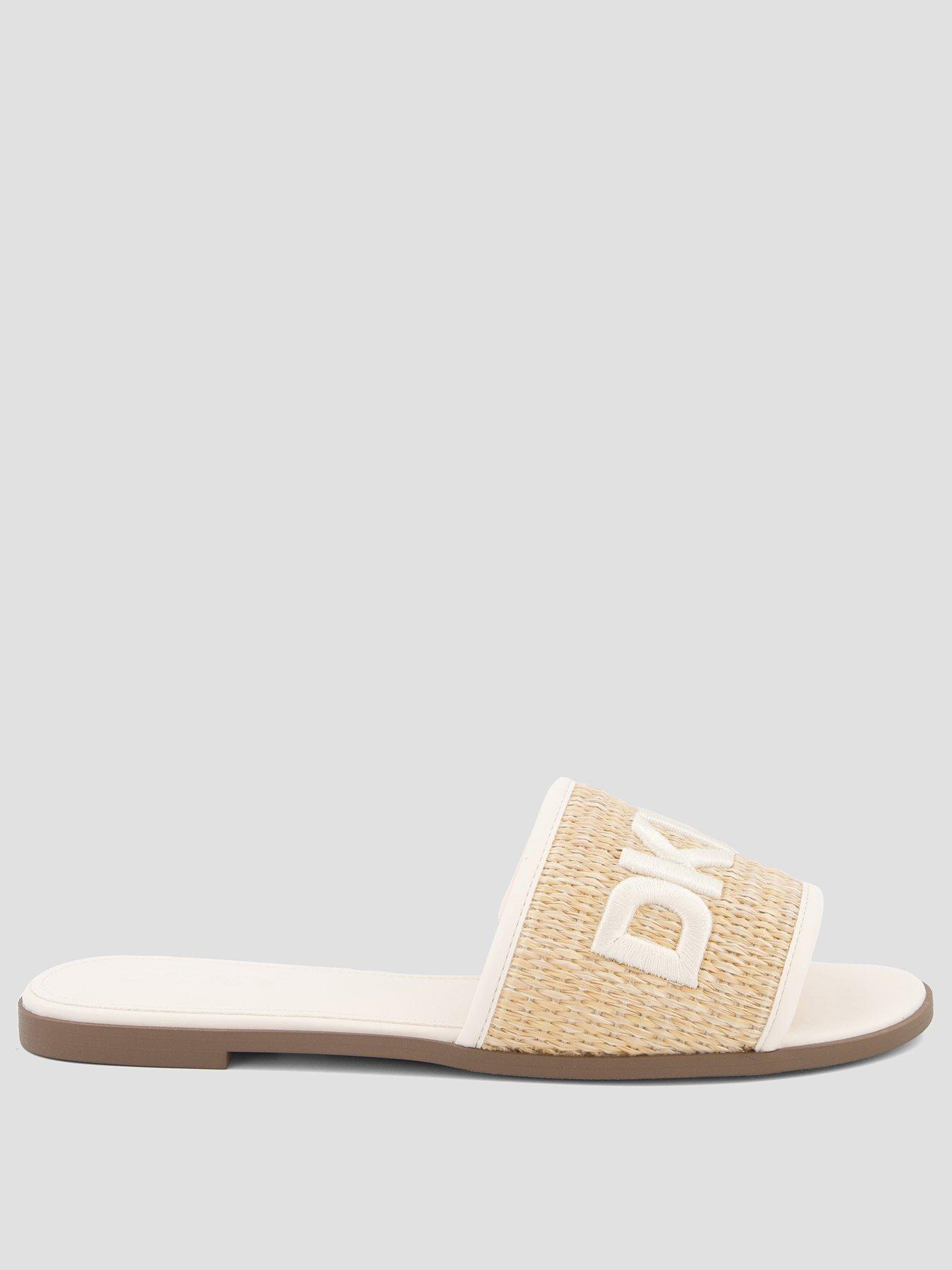 dkny-winslet-flat-slide-5mm-beigestillFront