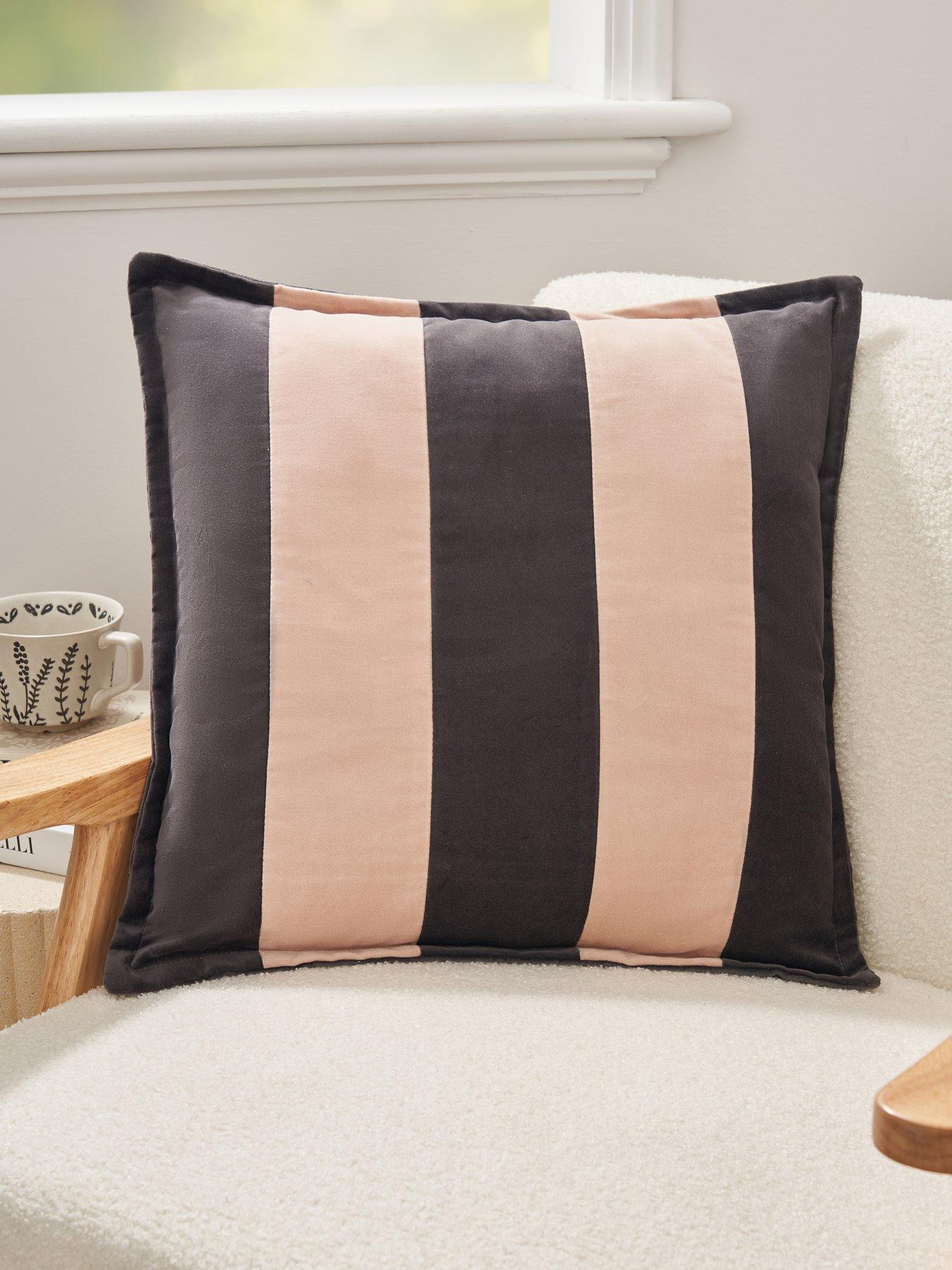 The Very Collection Velvet Stripe Cushion
