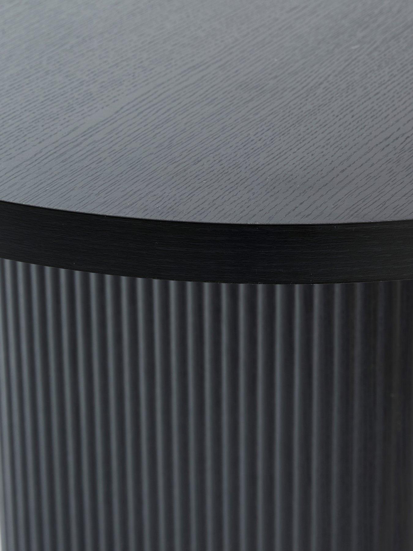 Image 4 of 7 of The Very Collection Carina Black 200cm Oval Dining Table And 4 Nell Taupe Chairs - FSC&reg; Certified