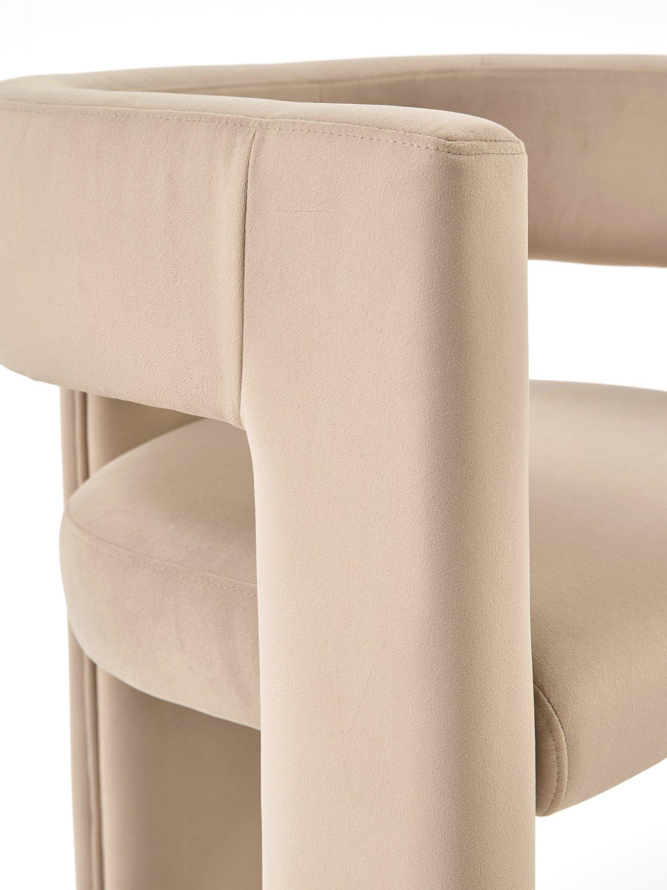 Image 6 of 7 of The Very Collection Carina Black 200cm Oval Dining Table And 4 Nell Taupe Chairs - FSC&reg; Certified