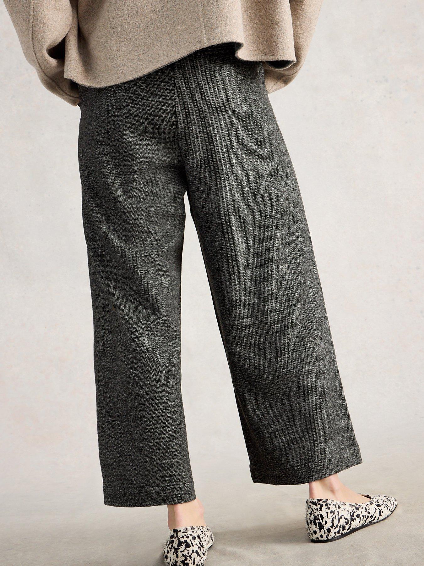 Image 2 of 7 of White Stuff Belle Tweedy Wide Leg Crop