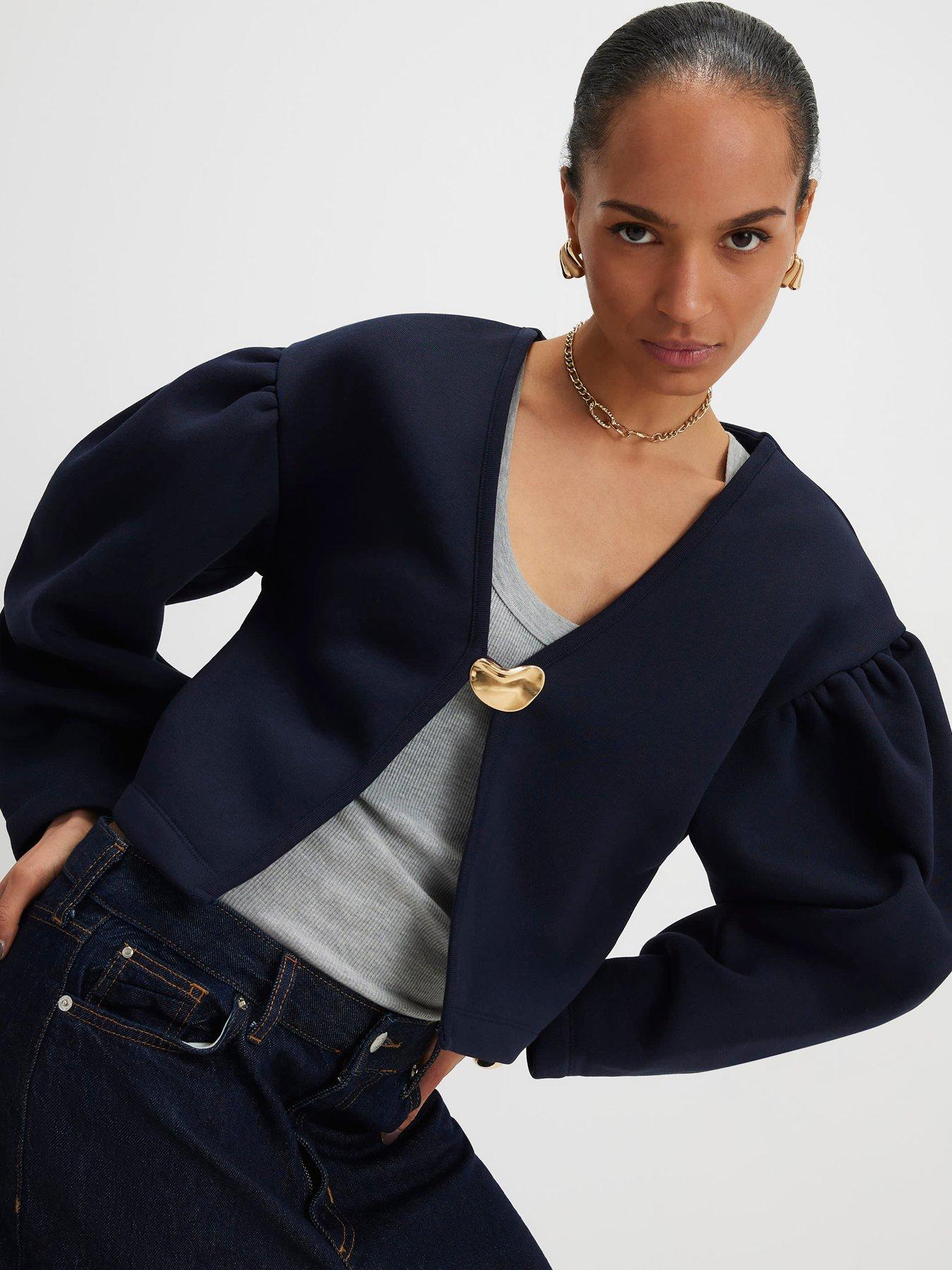 river-island-long-sleeve-button-detail-cardigan-blueoutfit