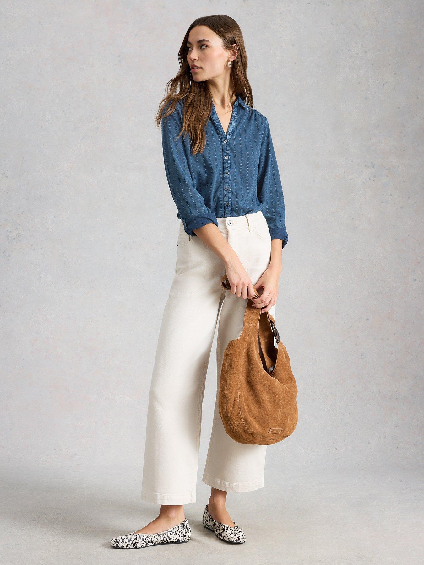 Image 3 of 6 of White Stuff Annie Indigo Jersey Shirt - Blue