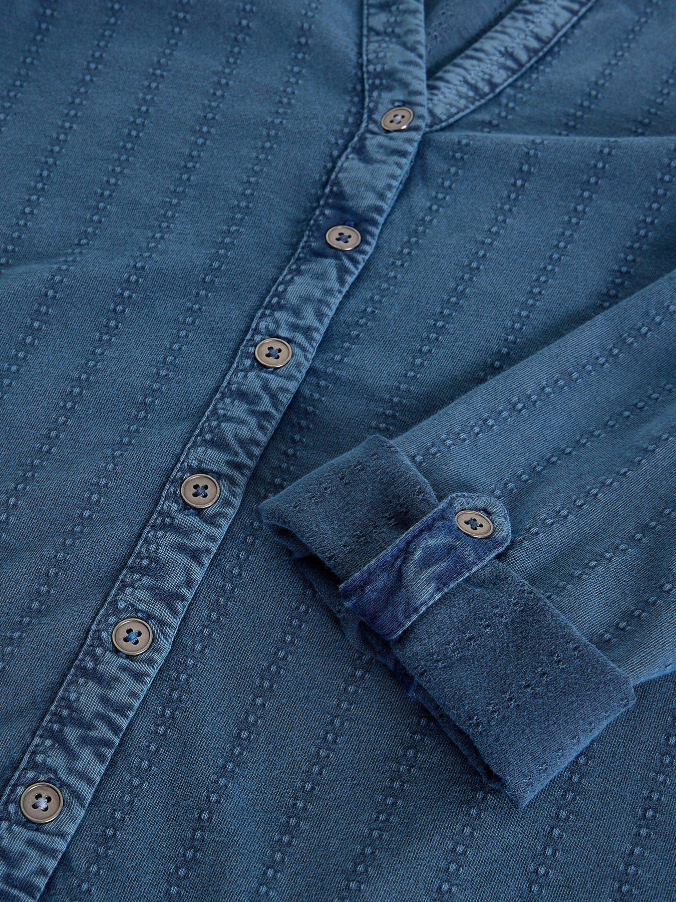 Image 6 of 6 of White Stuff Annie Indigo Jersey Shirt - Blue