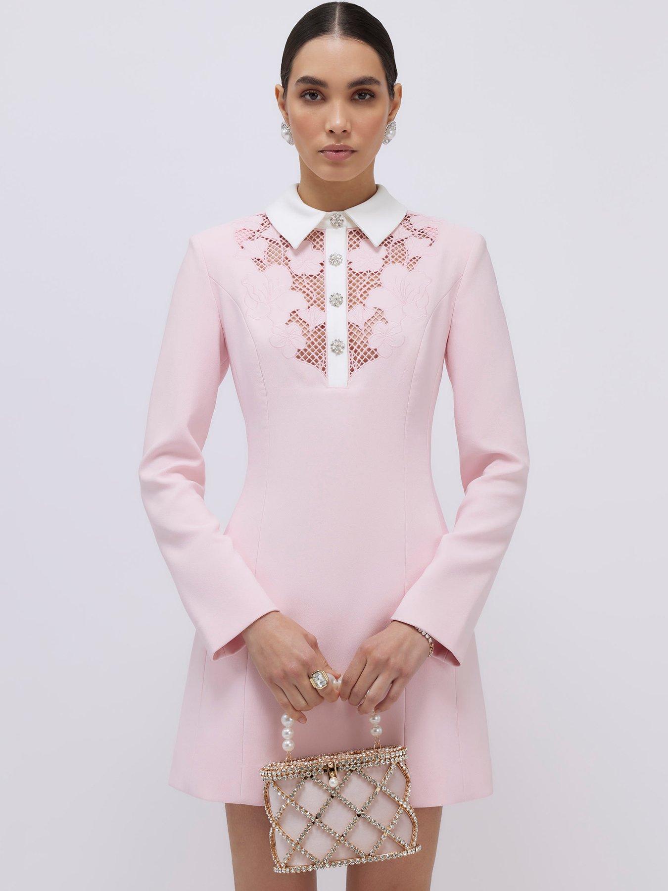 river-island-long-sleeve-lace-trim-collared-mini-dress-pink