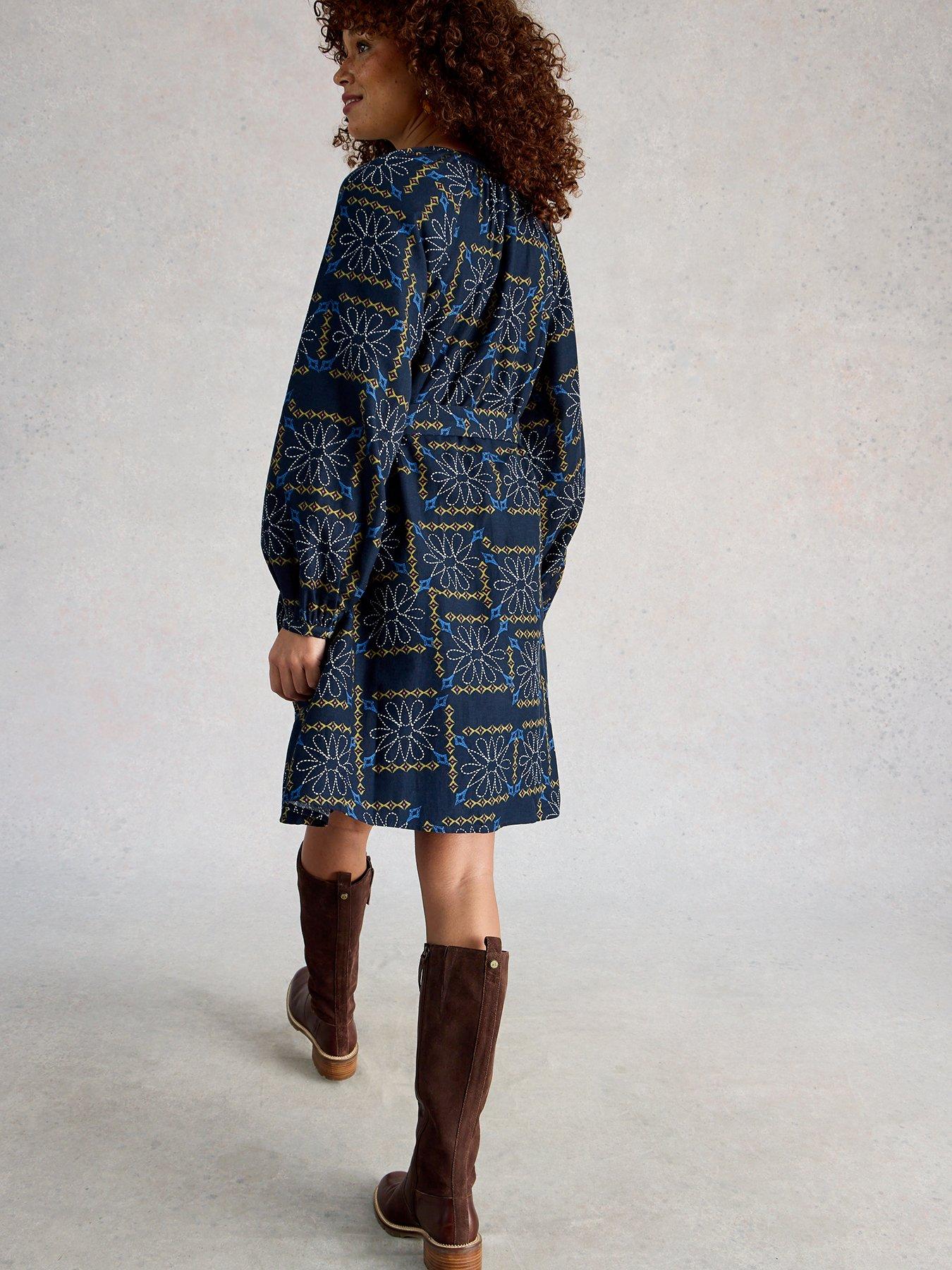 Image 2 of 6 of White Stuff Monique Swing Dress - Blue