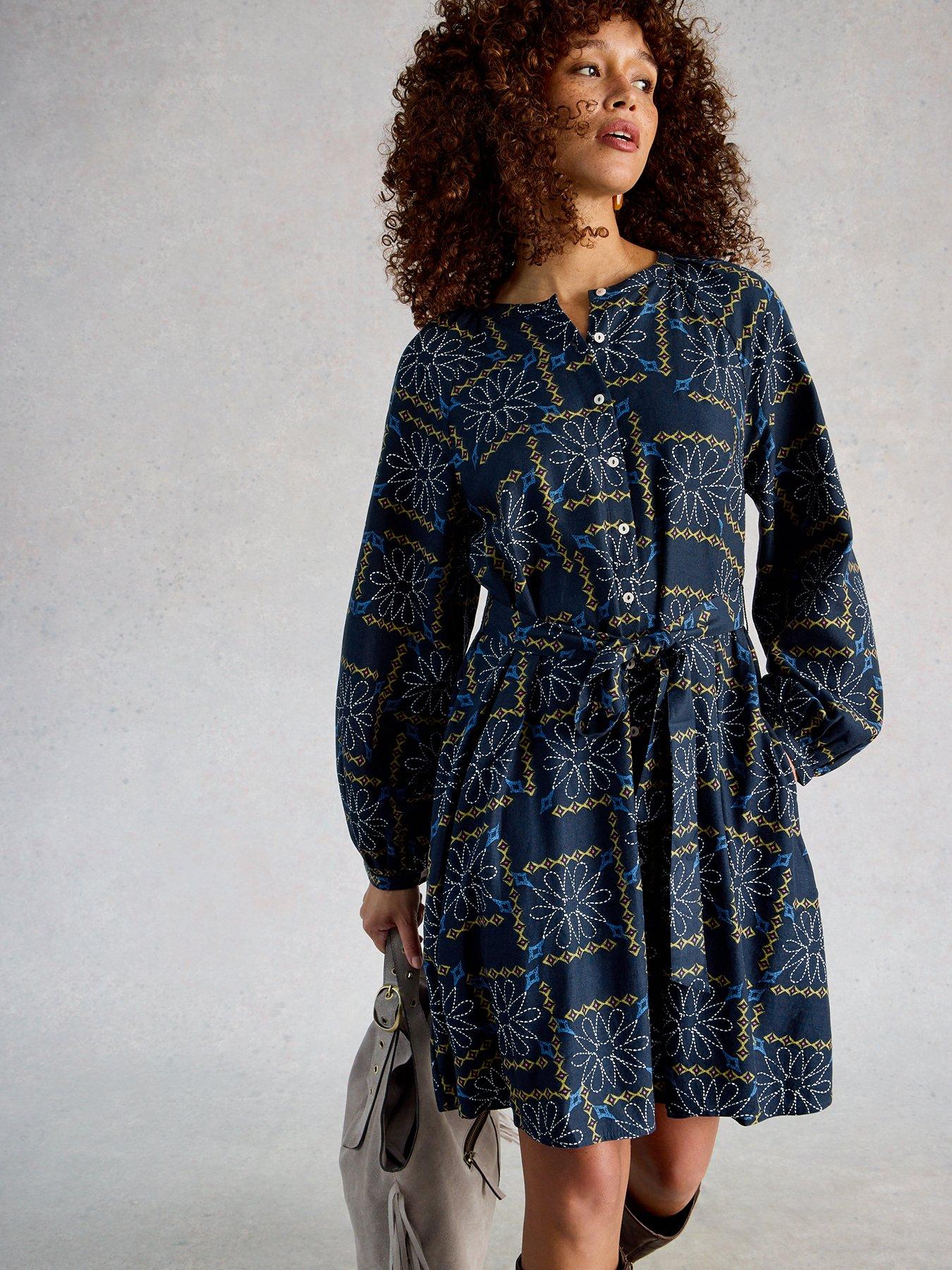 Image 3 of 6 of White Stuff Monique Swing Dress - Blue