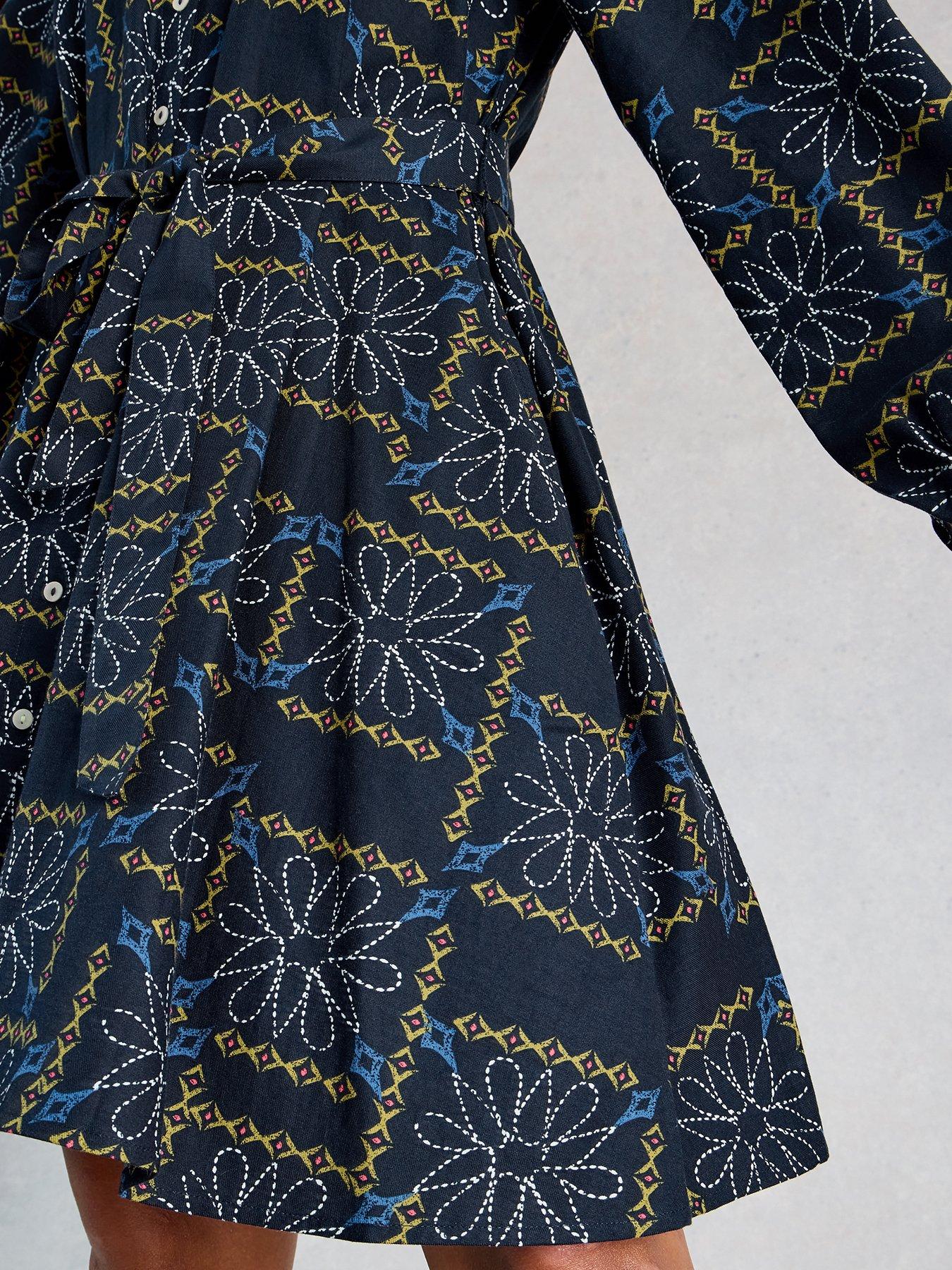 Image 4 of 6 of White Stuff Monique Swing Dress - Blue