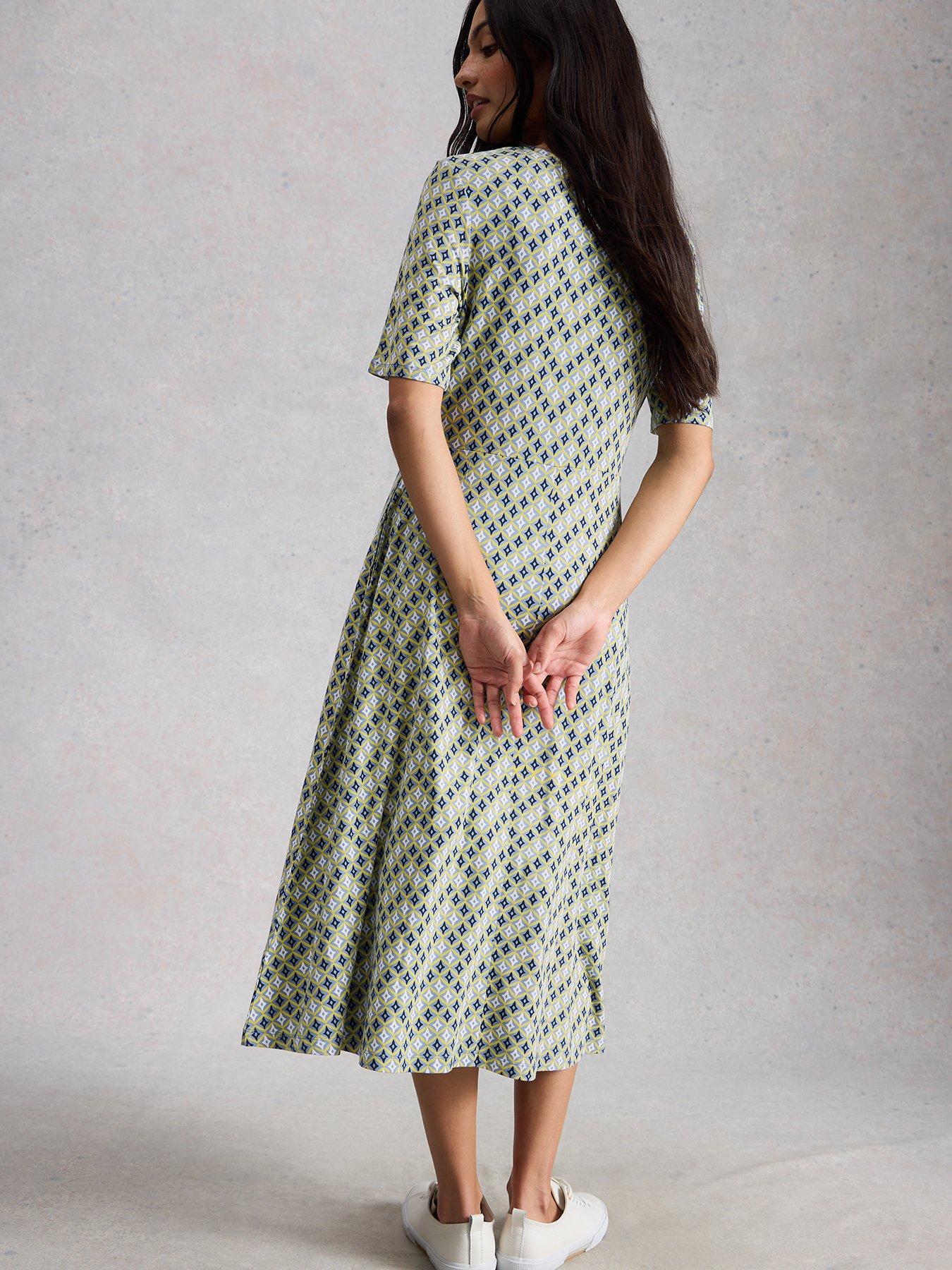 Image 2 of 6 of White Stuff Madeline Jersey Dress - Green