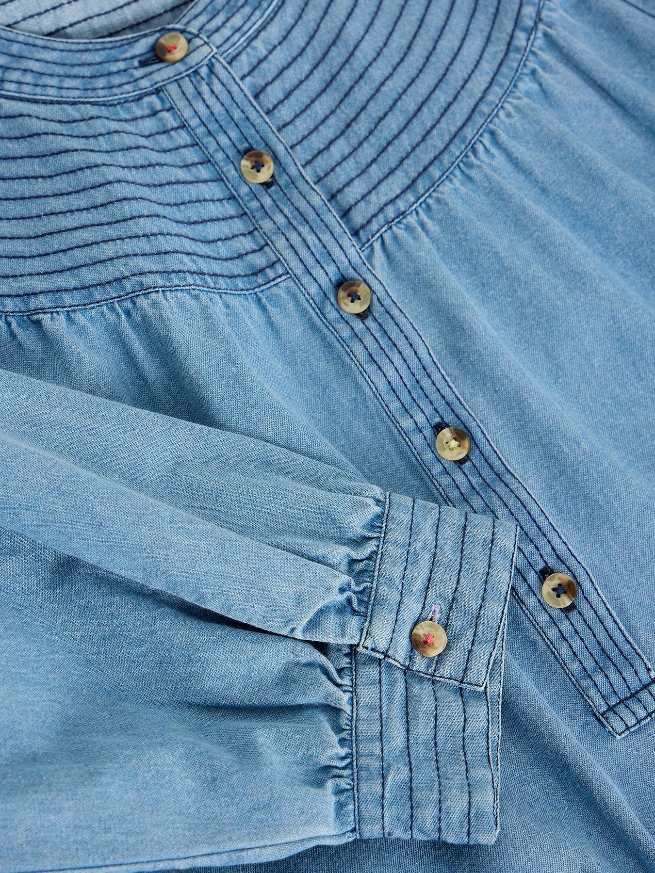 Image 6 of 6 of White Stuff Asher Denim Dress - Blue