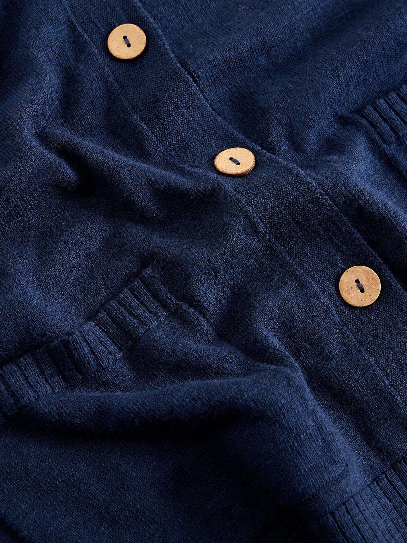 Image 6 of 6 of White Stuff Nova Linen Blend Cardigan - Navy