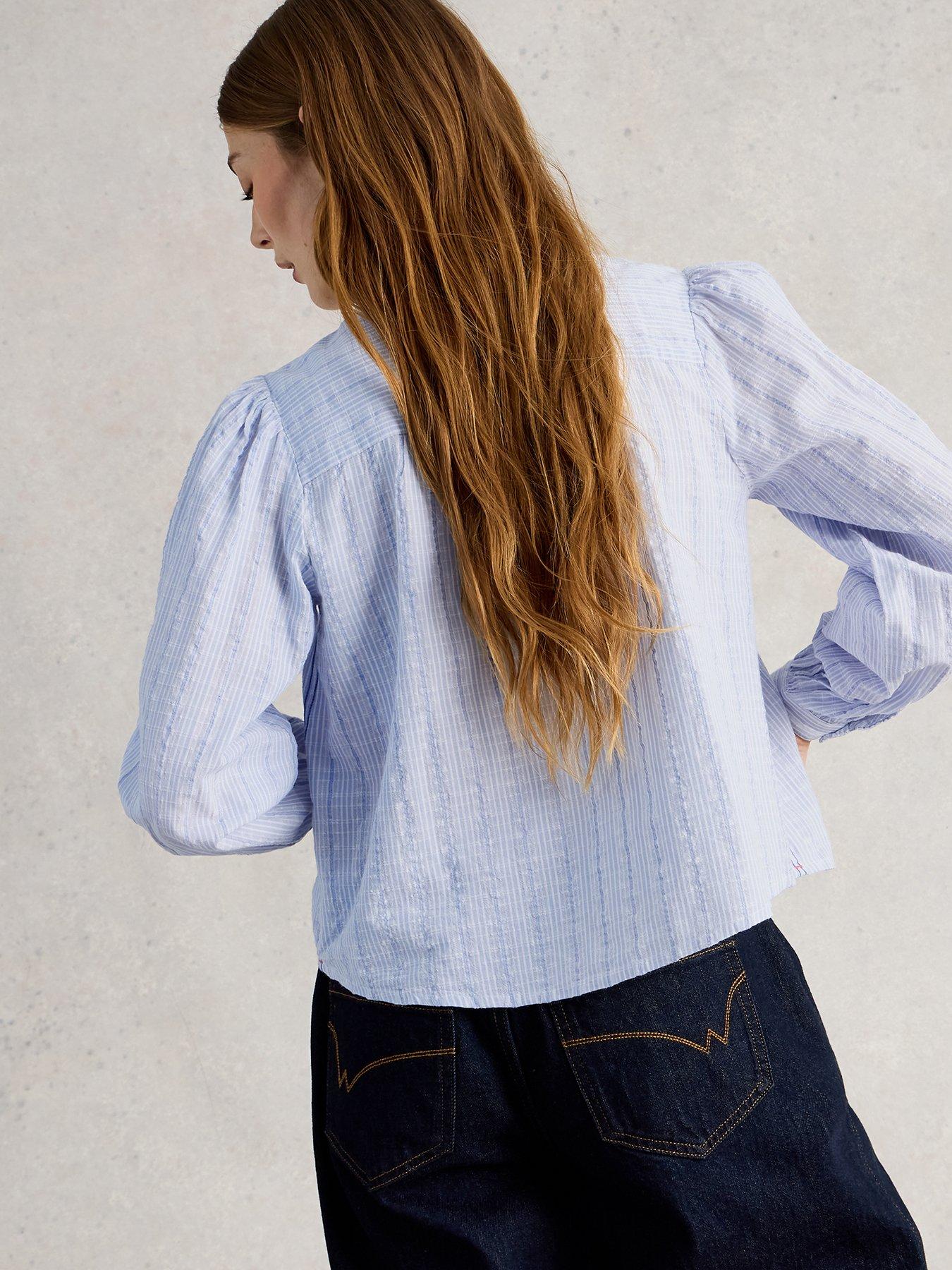 Image 2 of 6 of White Stuff Sammy Smock Top - Blue