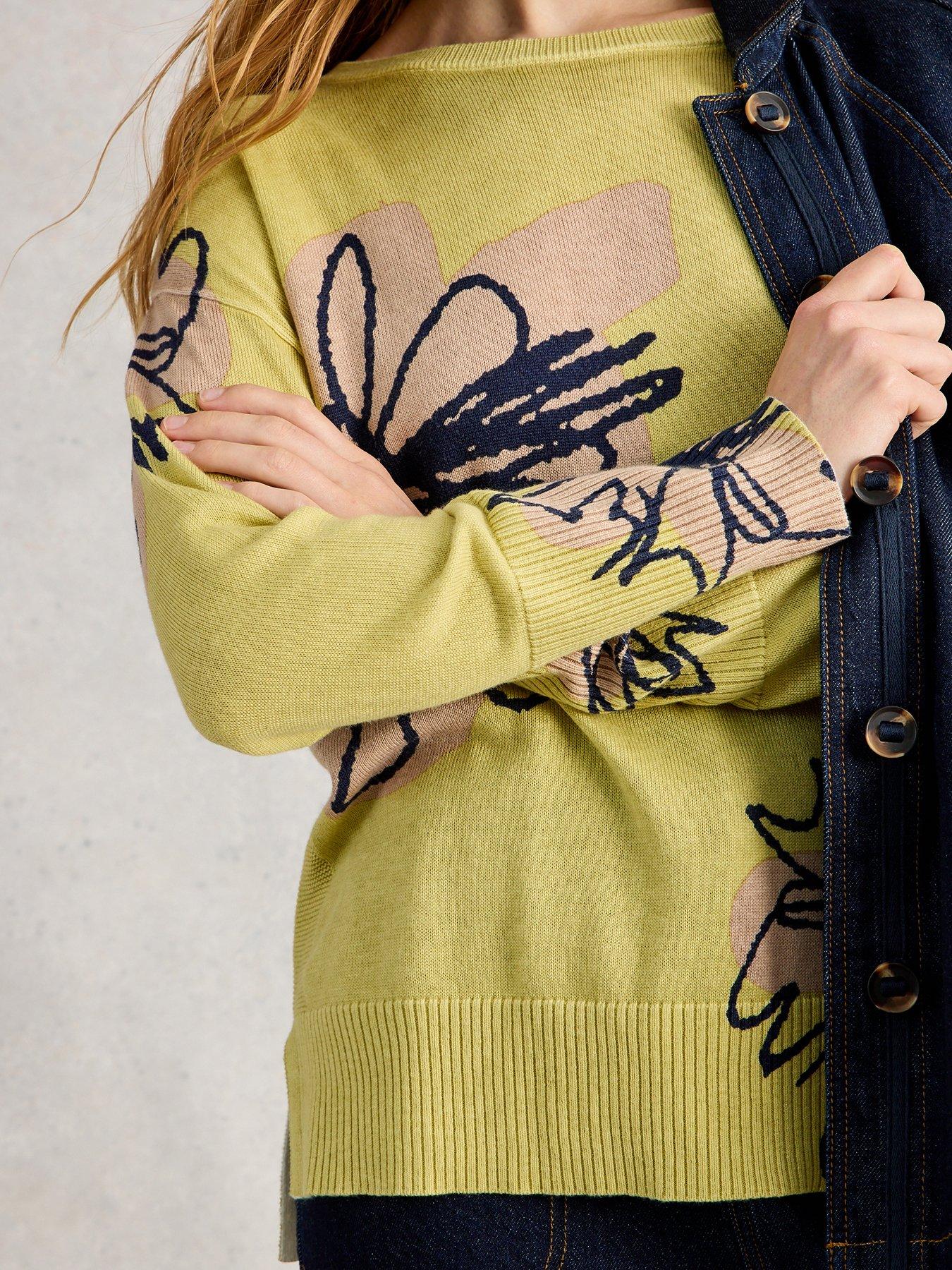 Image 4 of 6 of White Stuff Olive Print Jumper