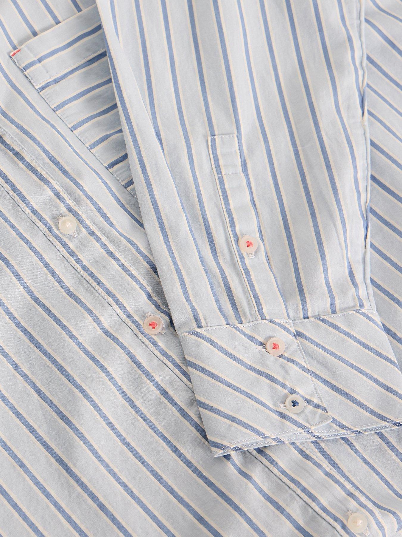 Image 6 of 6 of White Stuff Relaxed Fit Sadie Poplin Boyfriend Shirt - Blue