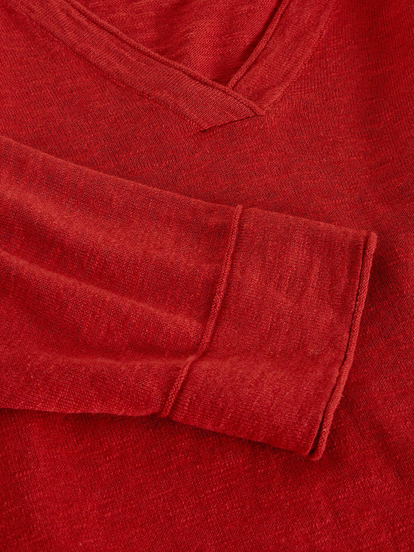 Image 6 of 6 of White Stuff Elody Linen Blend Jumper - Red