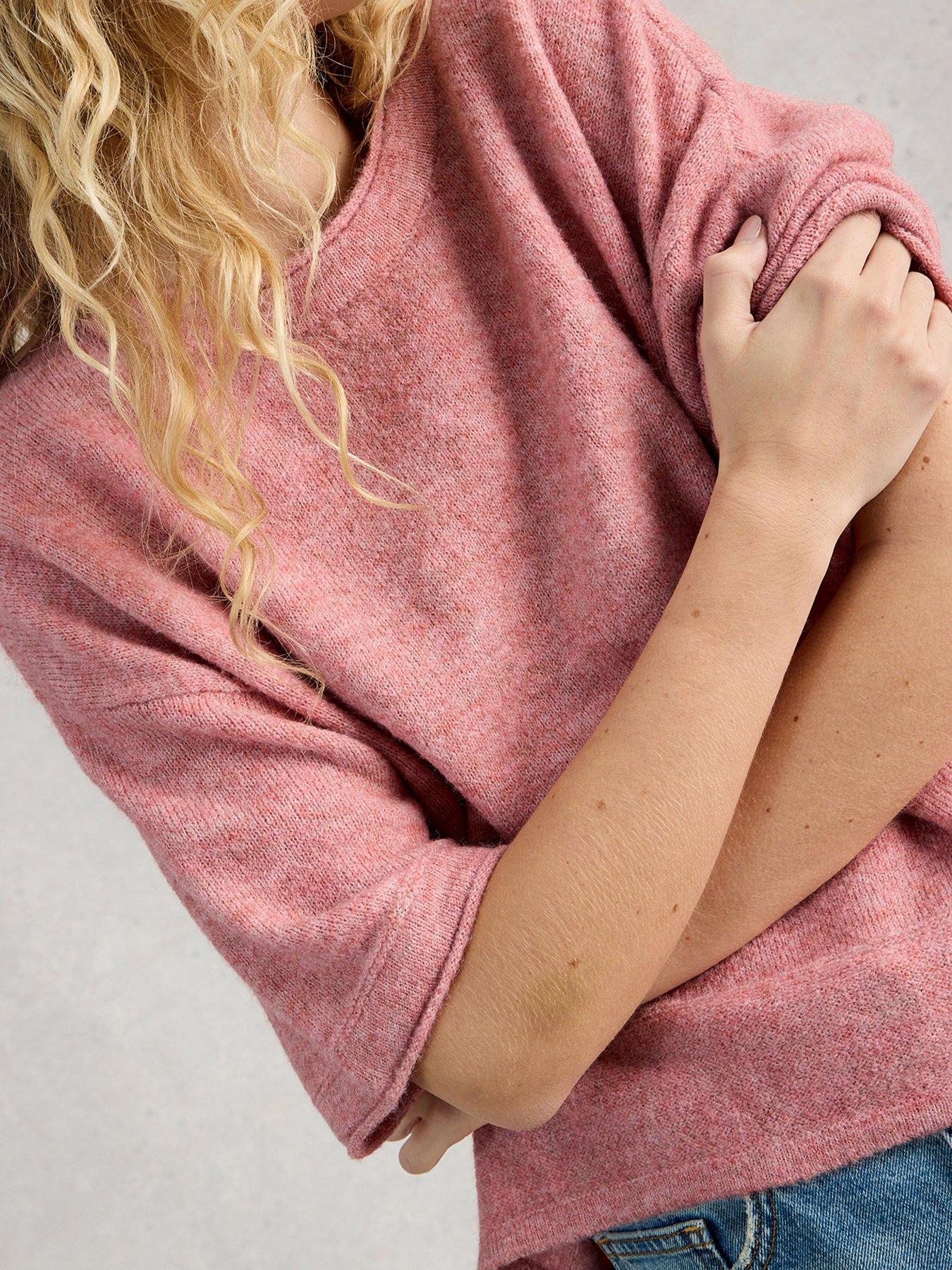 Image 4 of 6 of White Stuff Kate Knitted T-Shirt - Pink