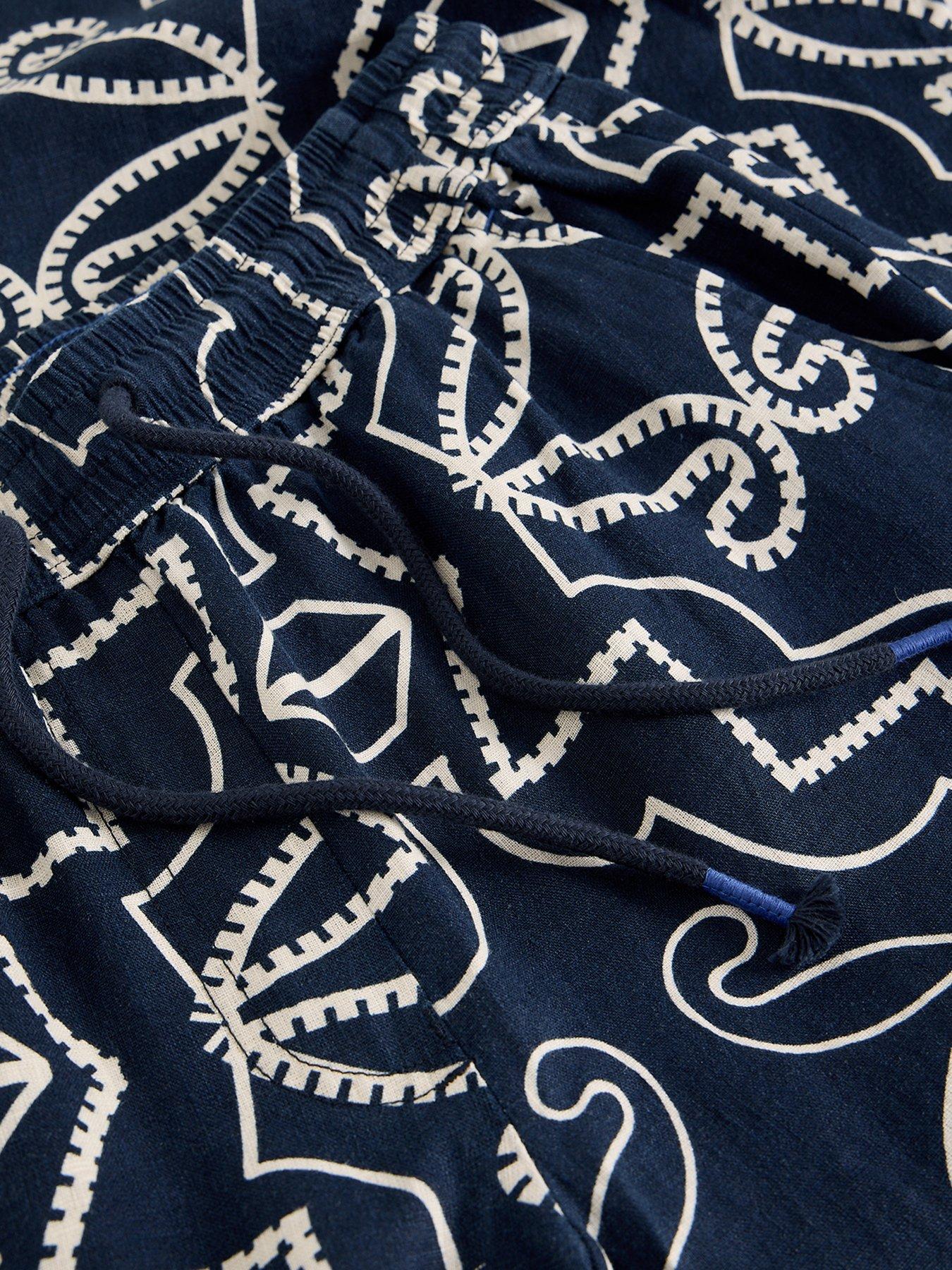 Image 6 of 6 of White Stuff Ally Linen Wide Leg Trouser - Navy