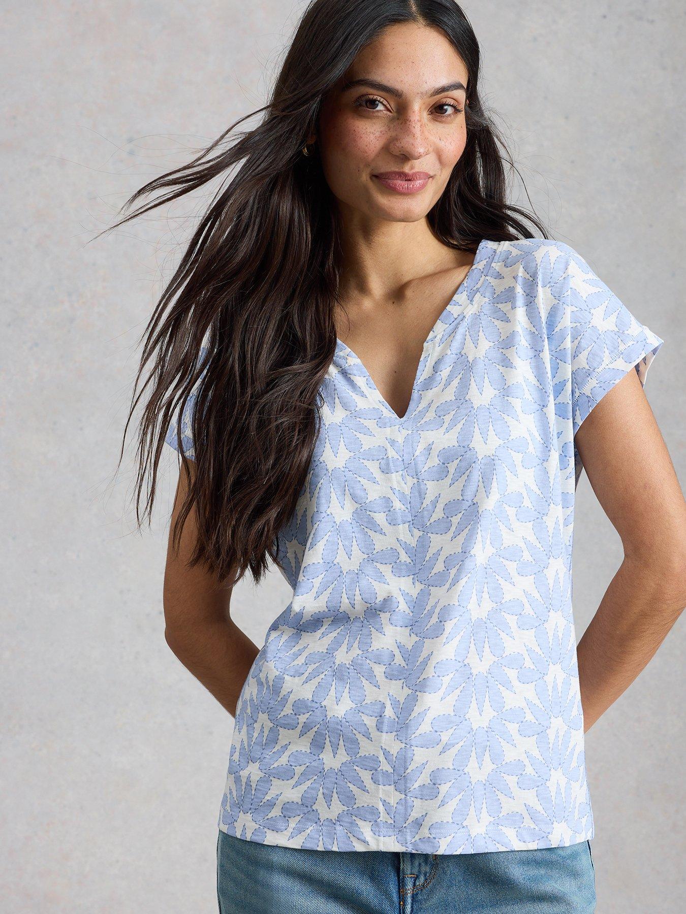 Image 1 of 6 of White Stuff Nelly Notch Neck Tee