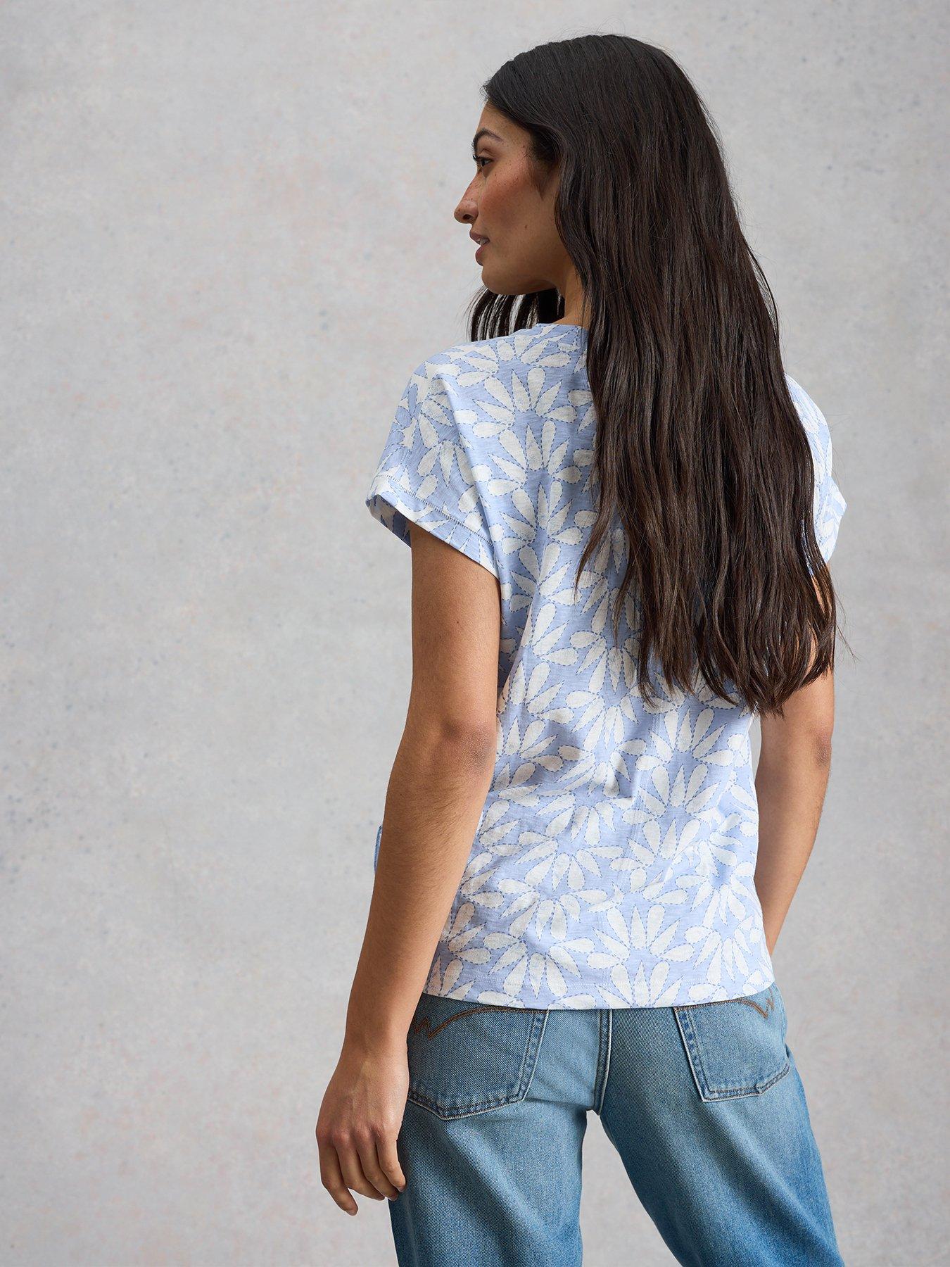 Image 2 of 6 of White Stuff Nelly Notch Neck Tee