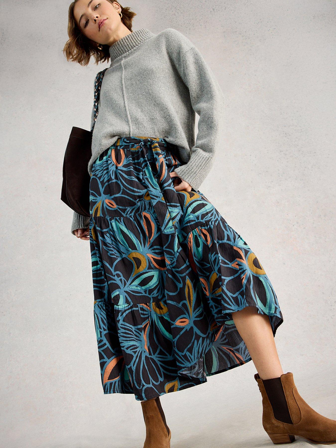 Image 1 of 6 of White Stuff Lotus Maxi Skirt