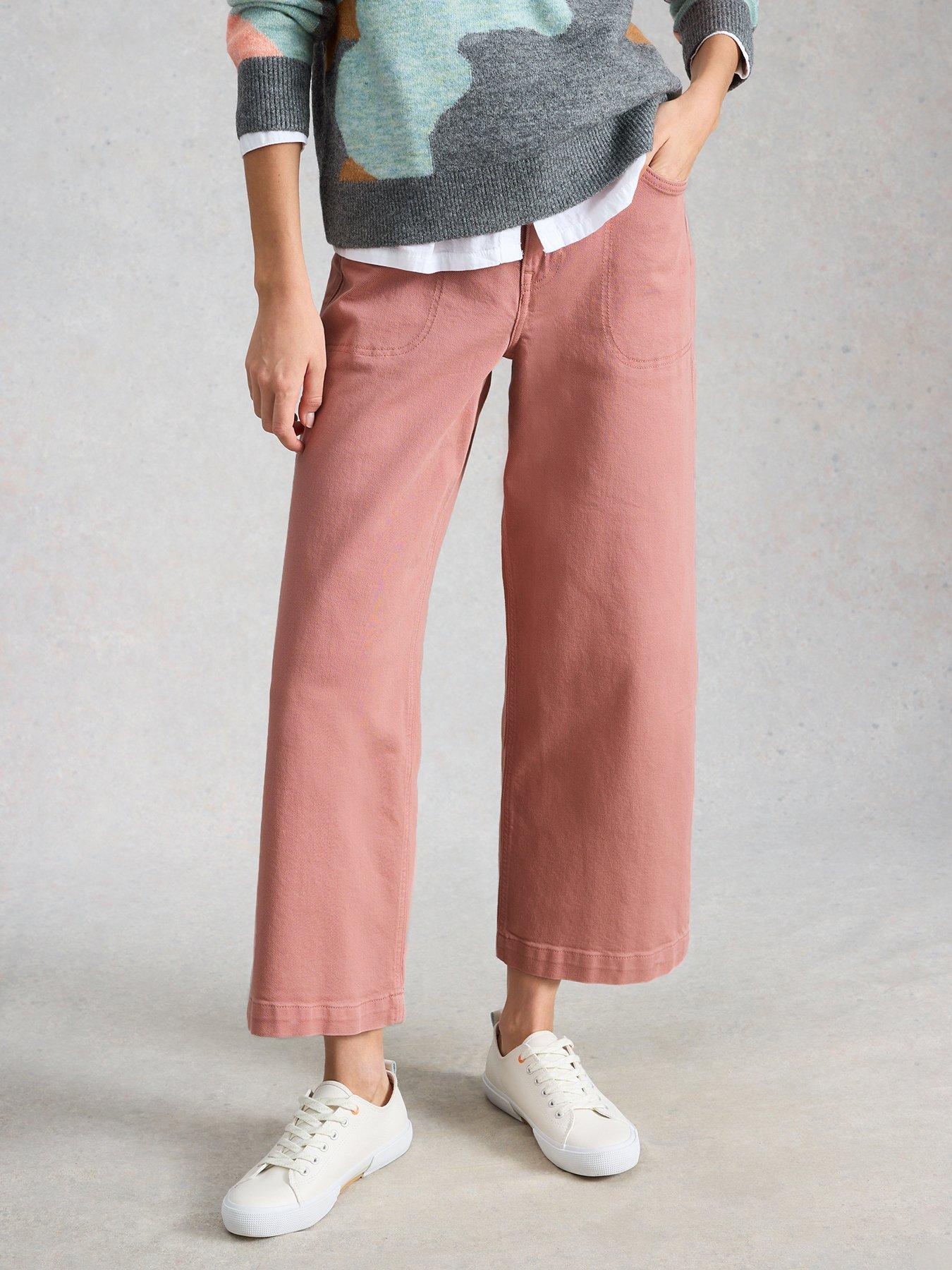 Image 1 of 6 of White Stuff Tia Wide Leg Crop Jean