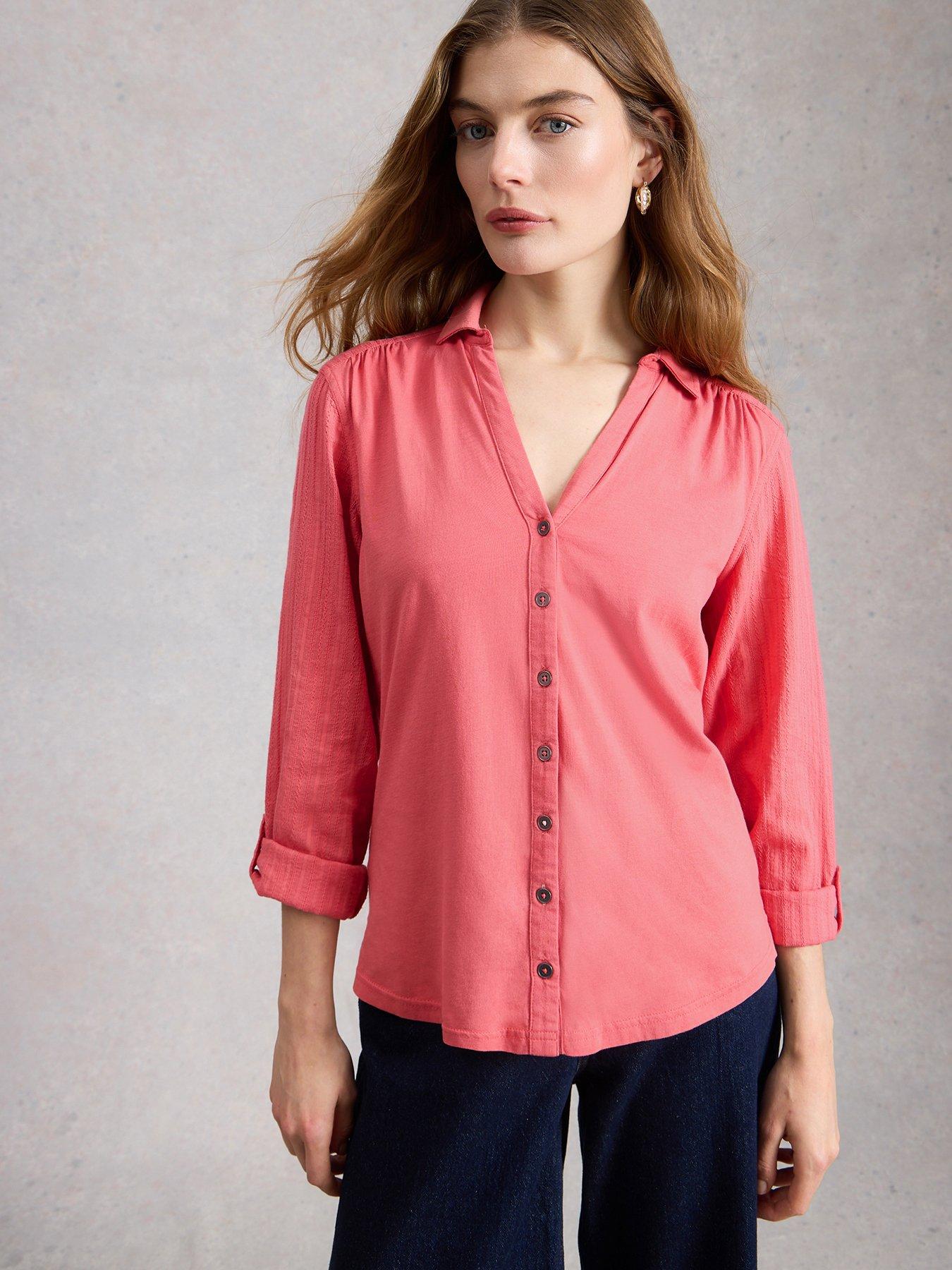 Image 1 of 6 of White Stuff Annie Mix Jersey Shirt