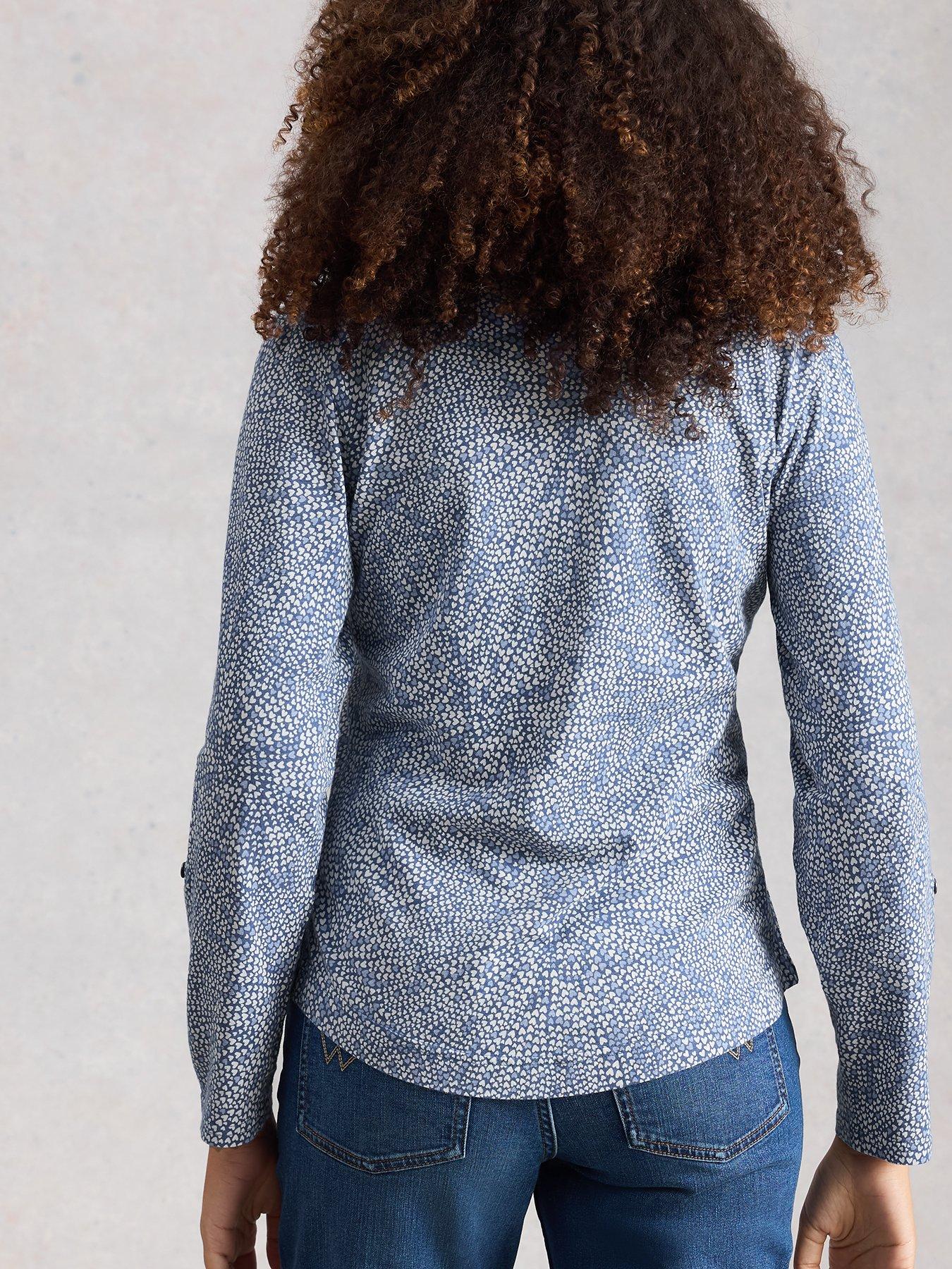 Image 2 of 6 of White Stuff Annie Jersey Shirt - Blue