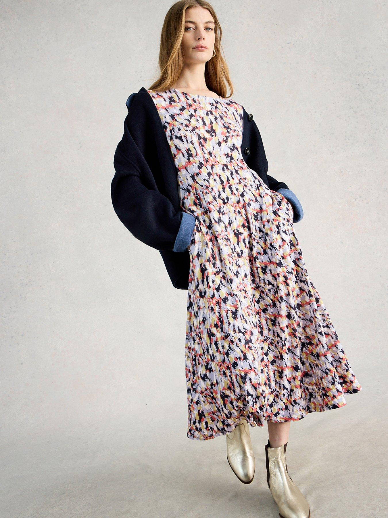 Image 4 of 6 of White Stuff Madeline Jersey Dress - Blue