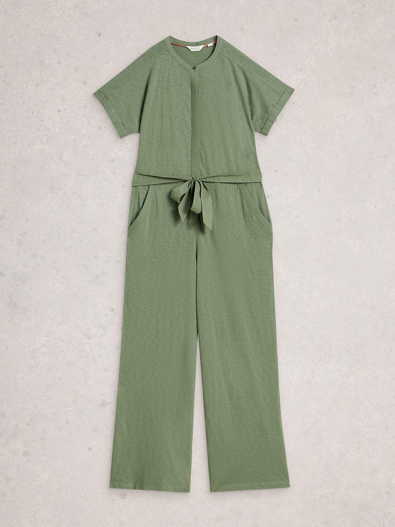 Image 5 of 6 of White Stuff Sandy Jersey Jumpsuit - Green