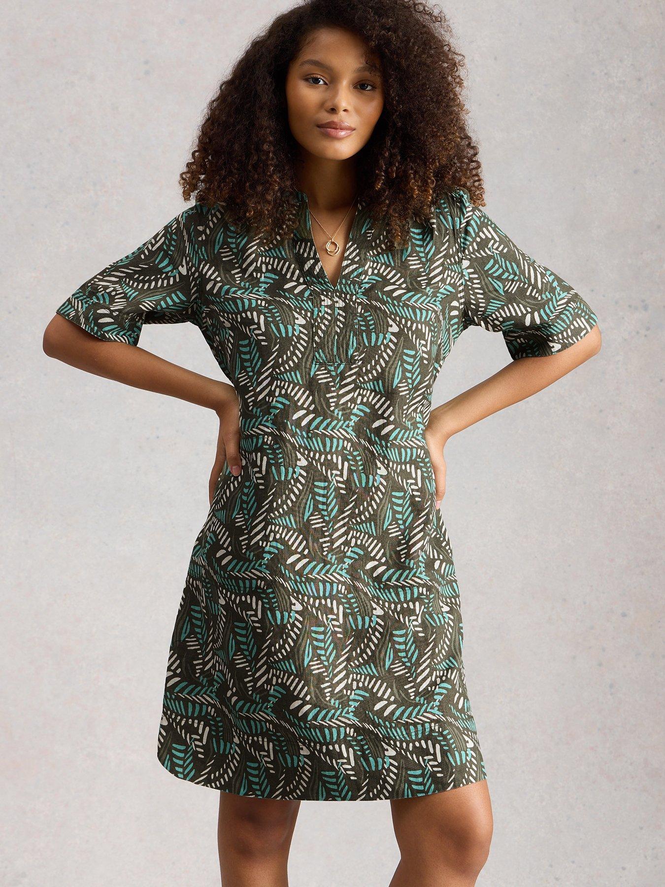 Image 1 of 6 of White Stuff June Linen Dress
