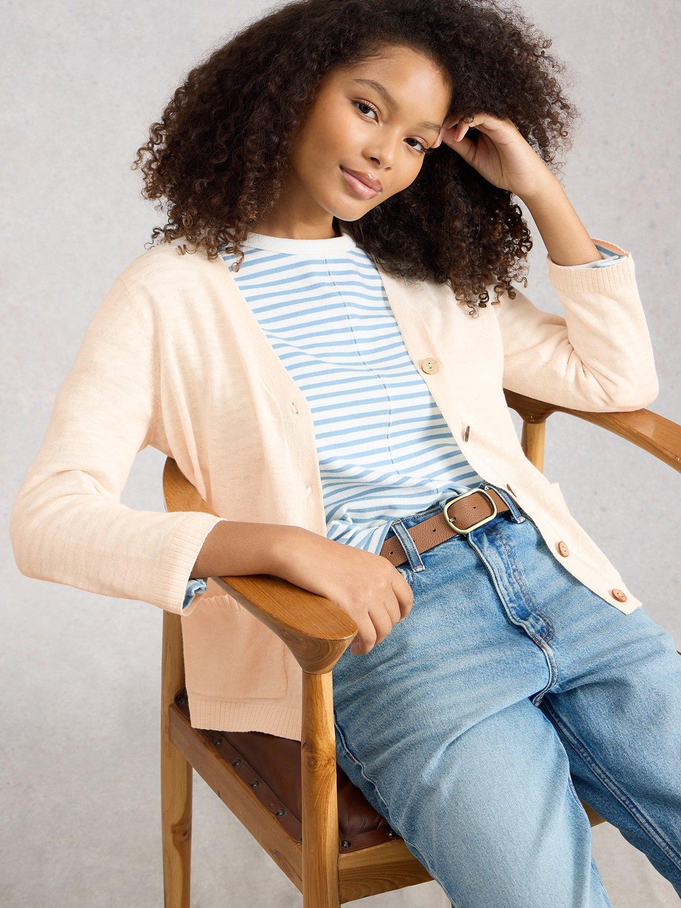 White Stuff Nova Linen Blend Cardigan - White
