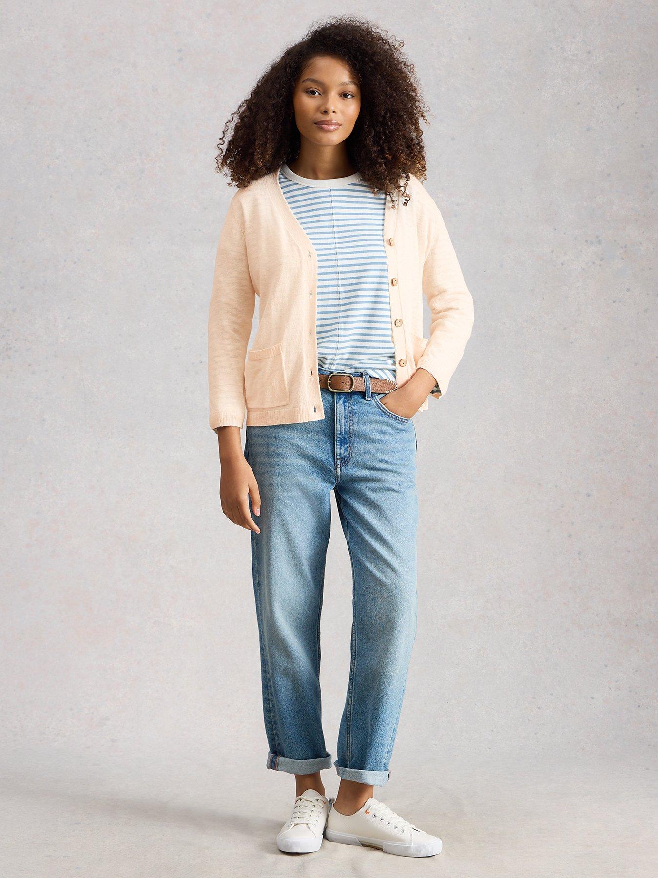 Image 3 of 6 of White Stuff Nova Linen Blend Cardigan - White