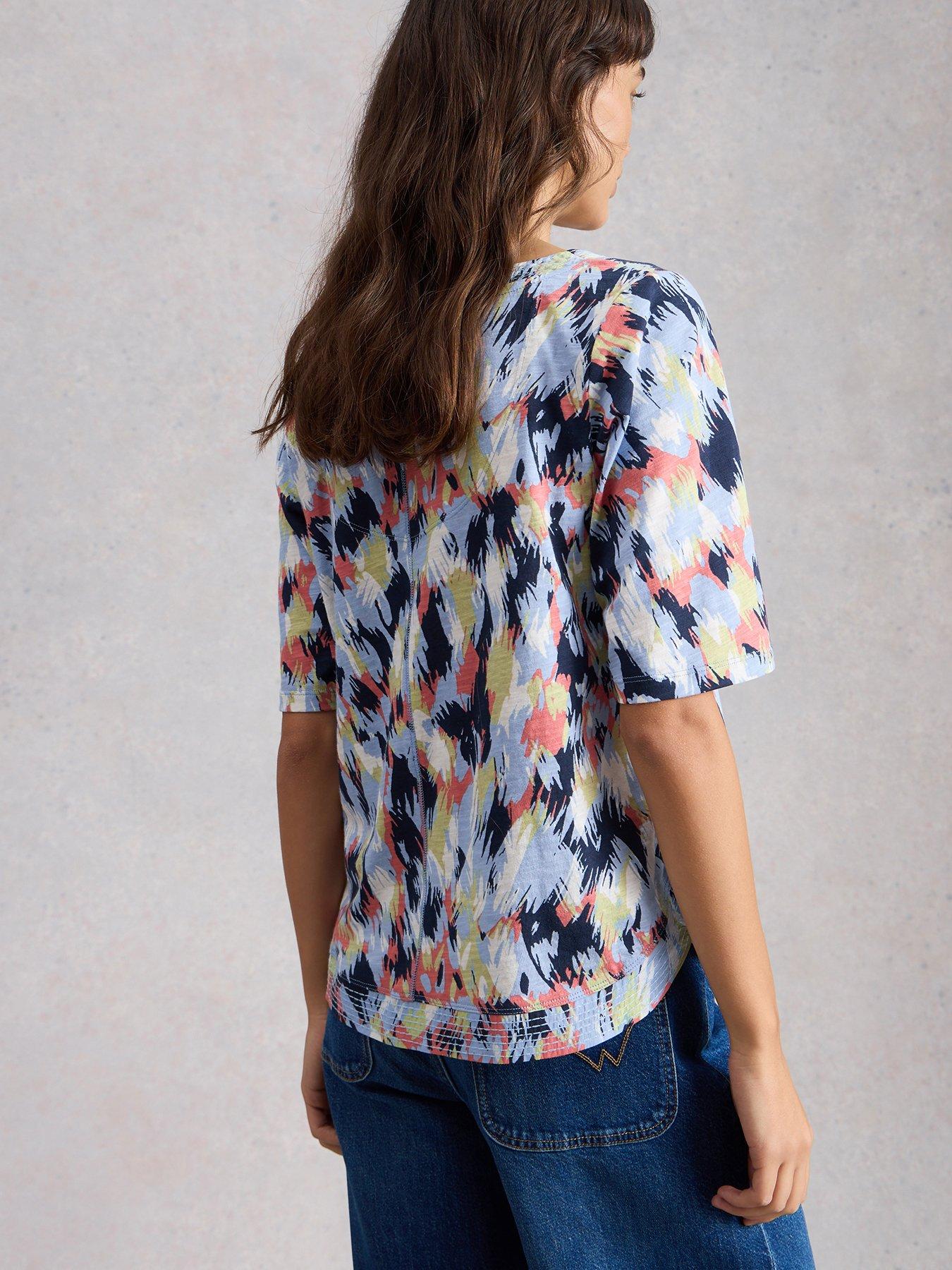 Image 2 of 6 of White Stuff Weaver Notch Neck Tee