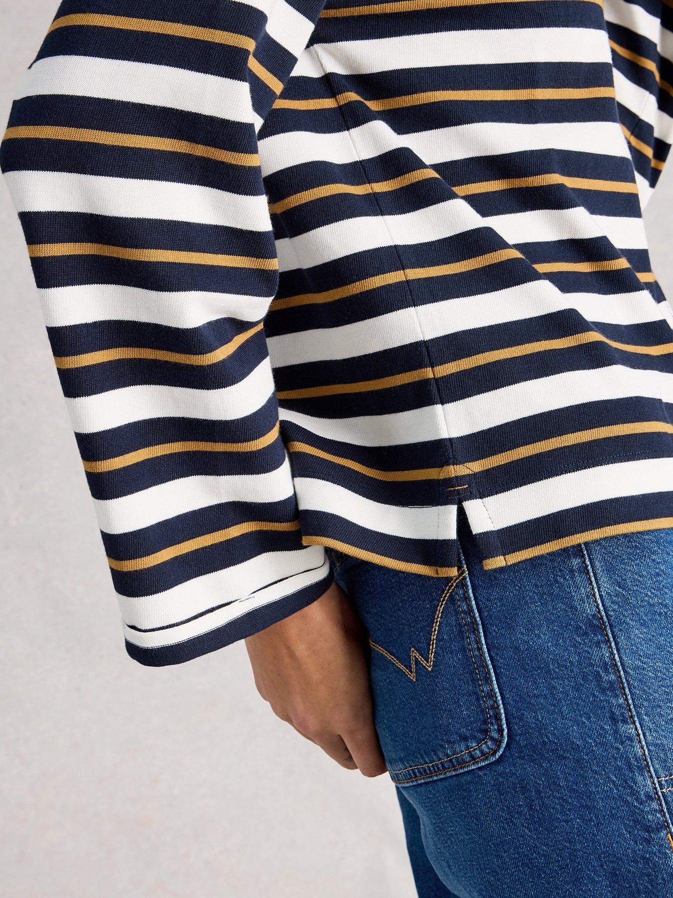 Image 4 of 6 of White Stuff Kim Long Sleeve Top - Navy
