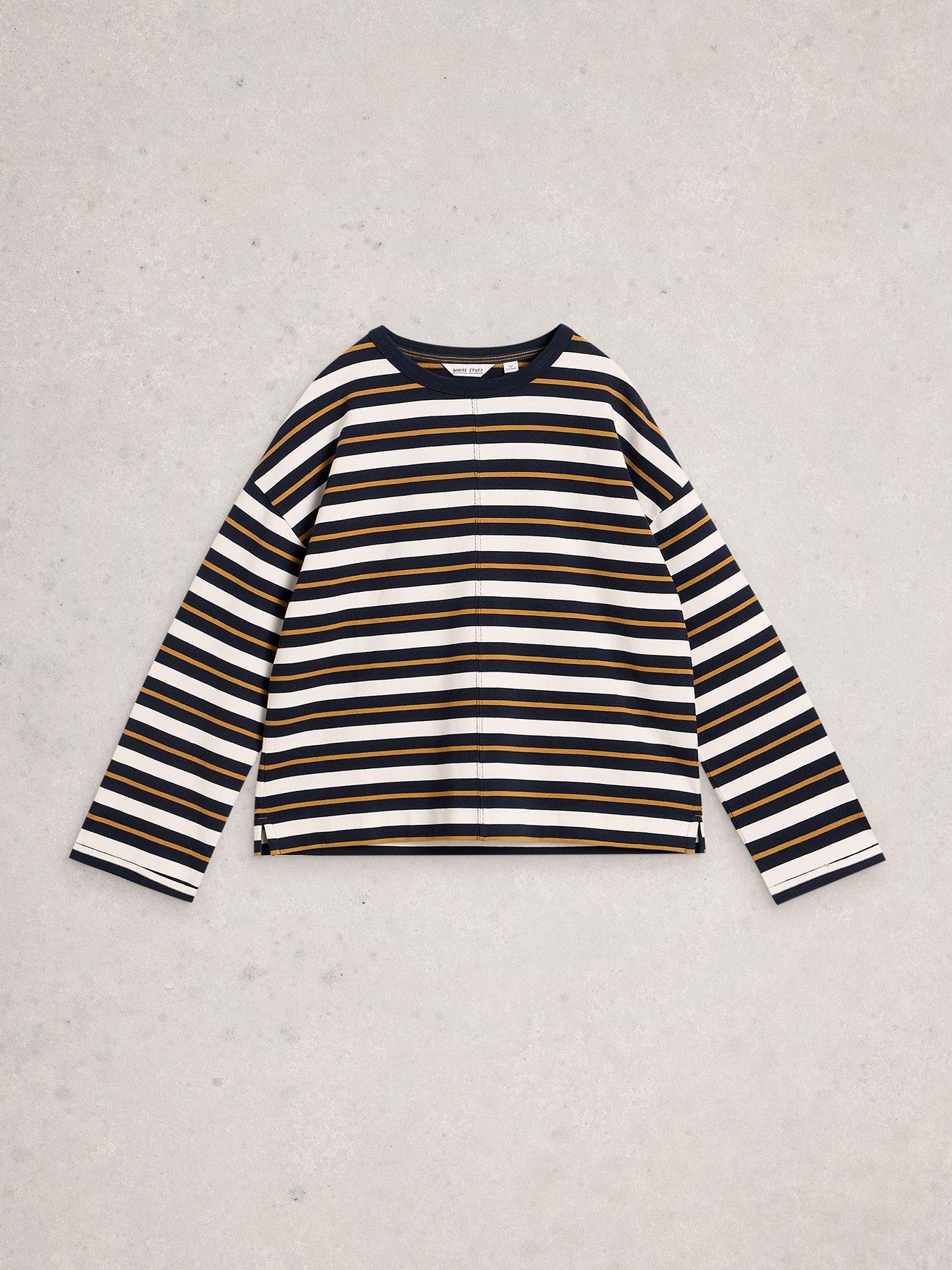 Image 5 of 6 of White Stuff Kim Long Sleeve Top - Navy