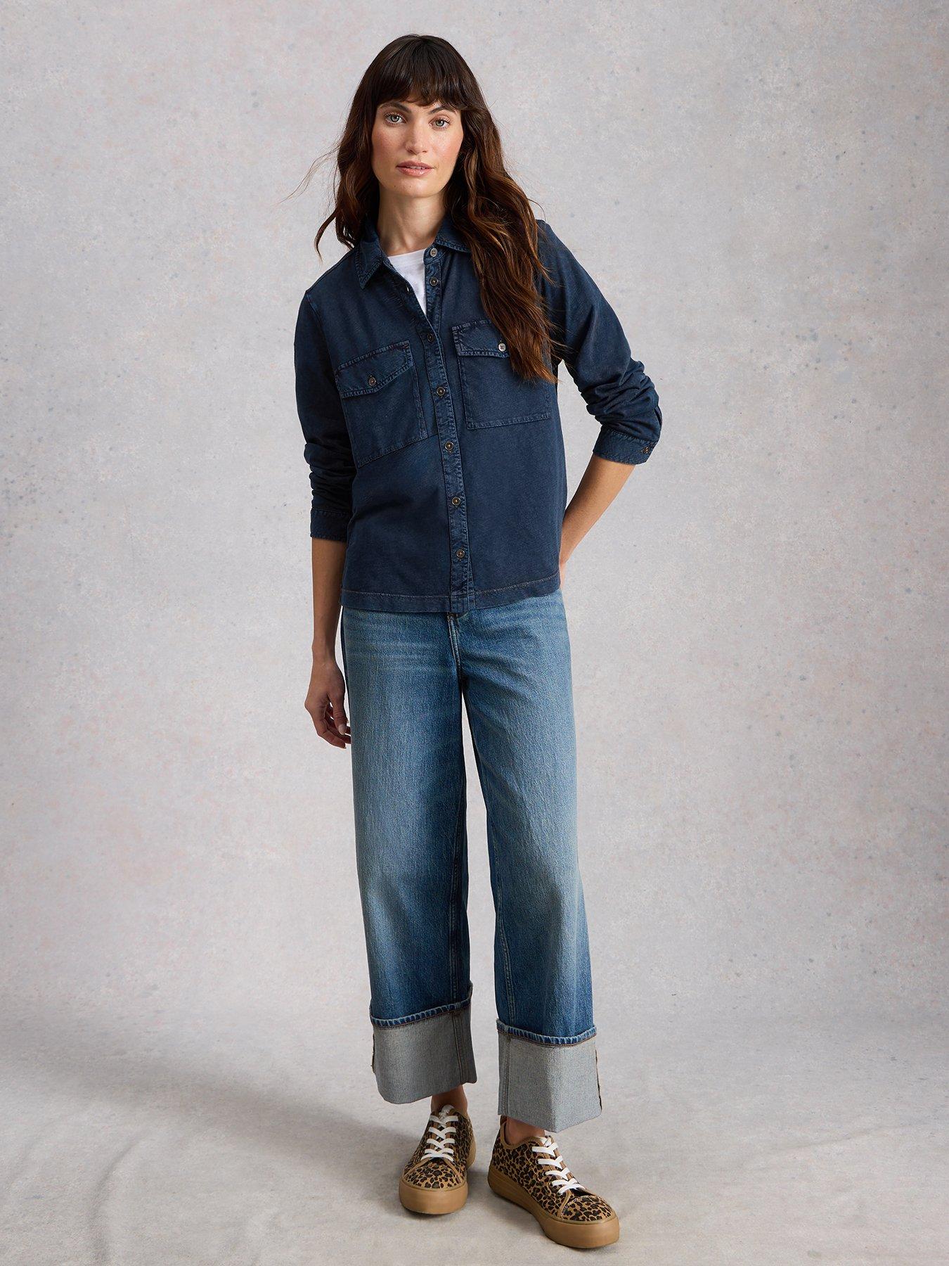 Image 3 of 6 of White Stuff Una Pocket Utility Shirt - Blue