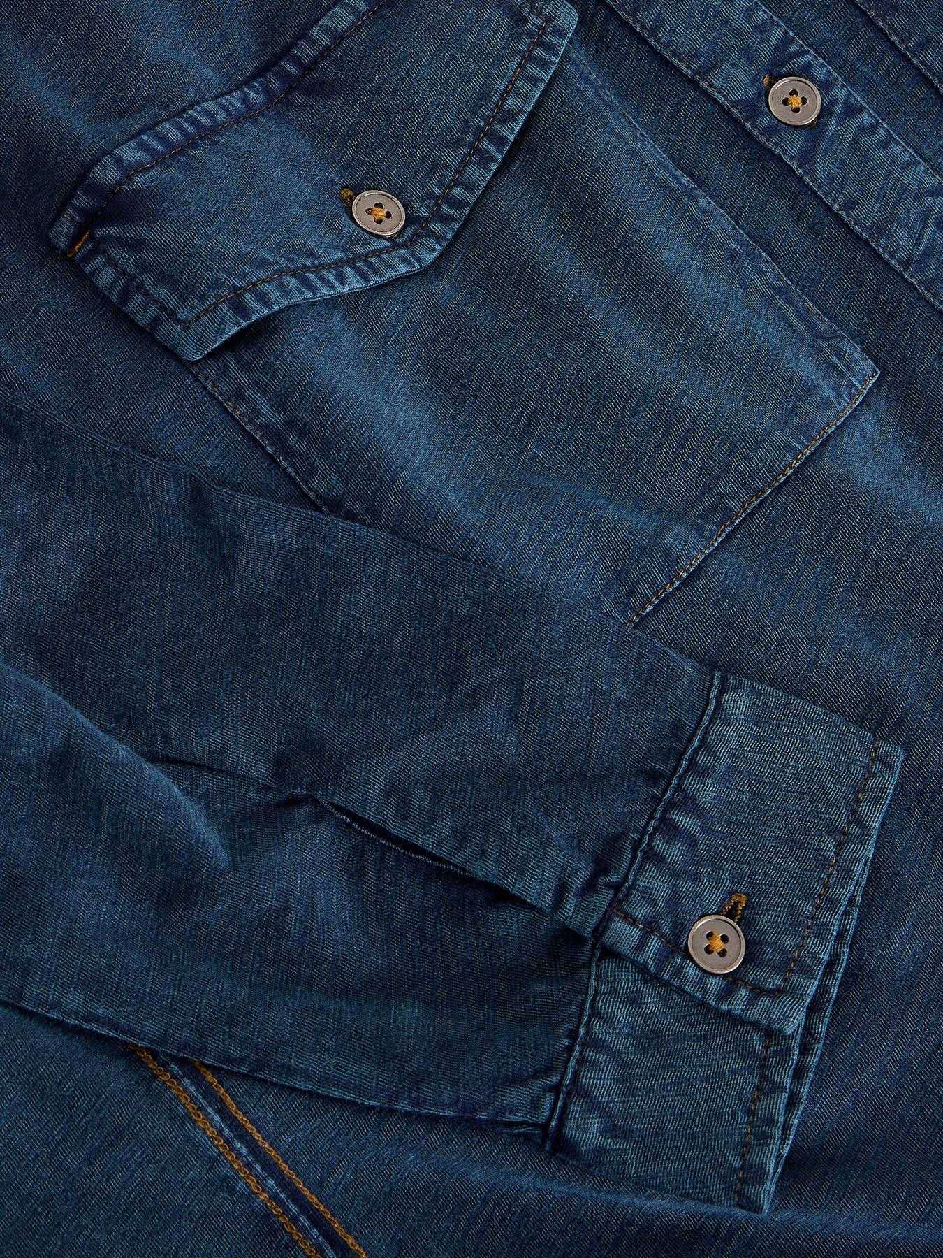 Image 6 of 6 of White Stuff Una Pocket Utility Shirt - Blue